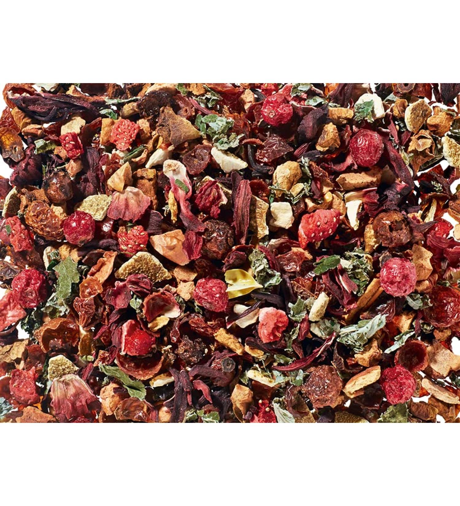 Dethlefsen Balk teemando BIO fruit tea mix red fruits strawberry nut flavored DE KO006 1 kg - Buy Online on GoSupps.com