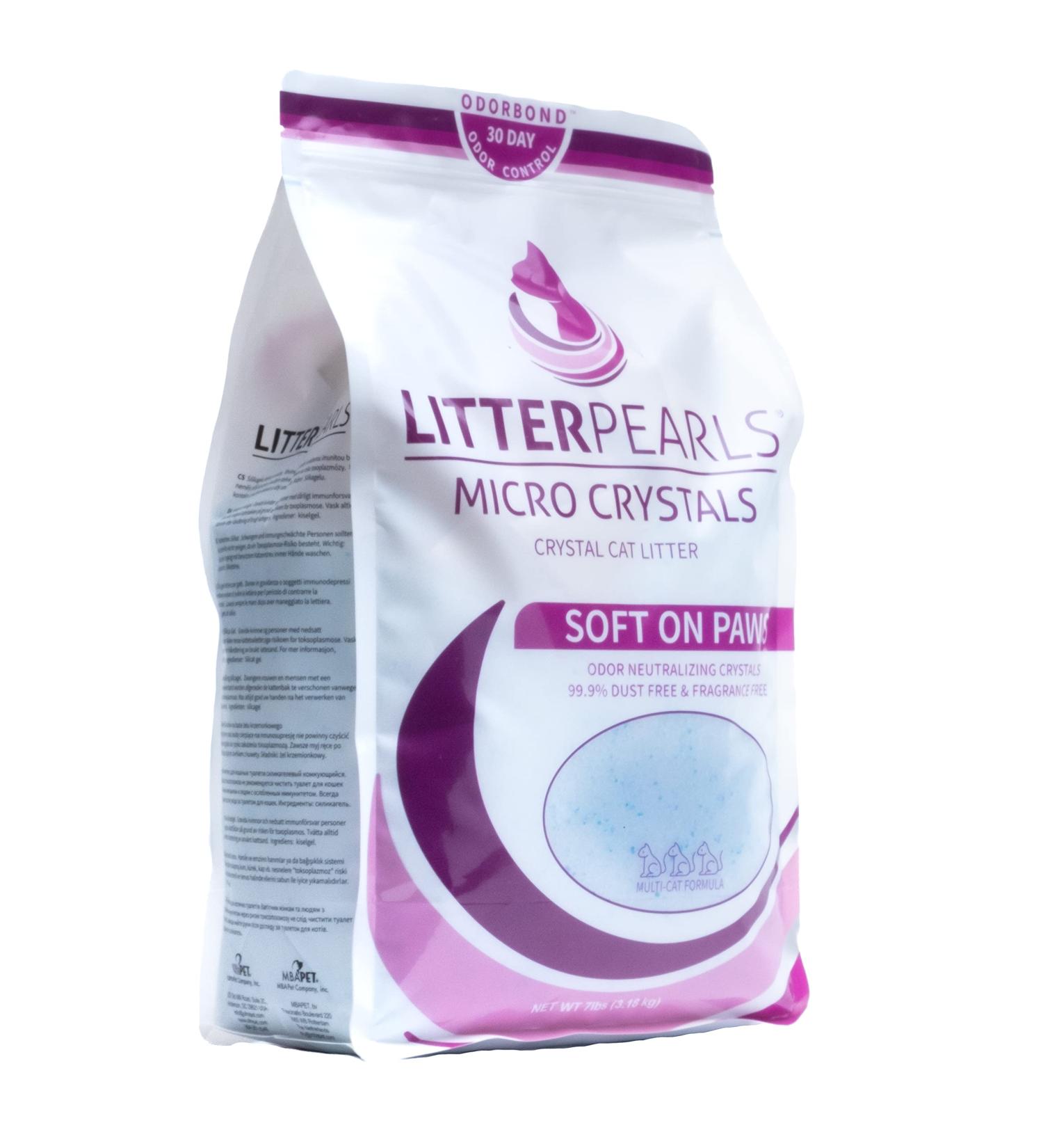 Litter Pearls Crystal Cat Litter 7 lb - Superior Odor Control, Odorbond Technology, Soft-On-Paws, Low Dust - Buy Online on GoSupps.com