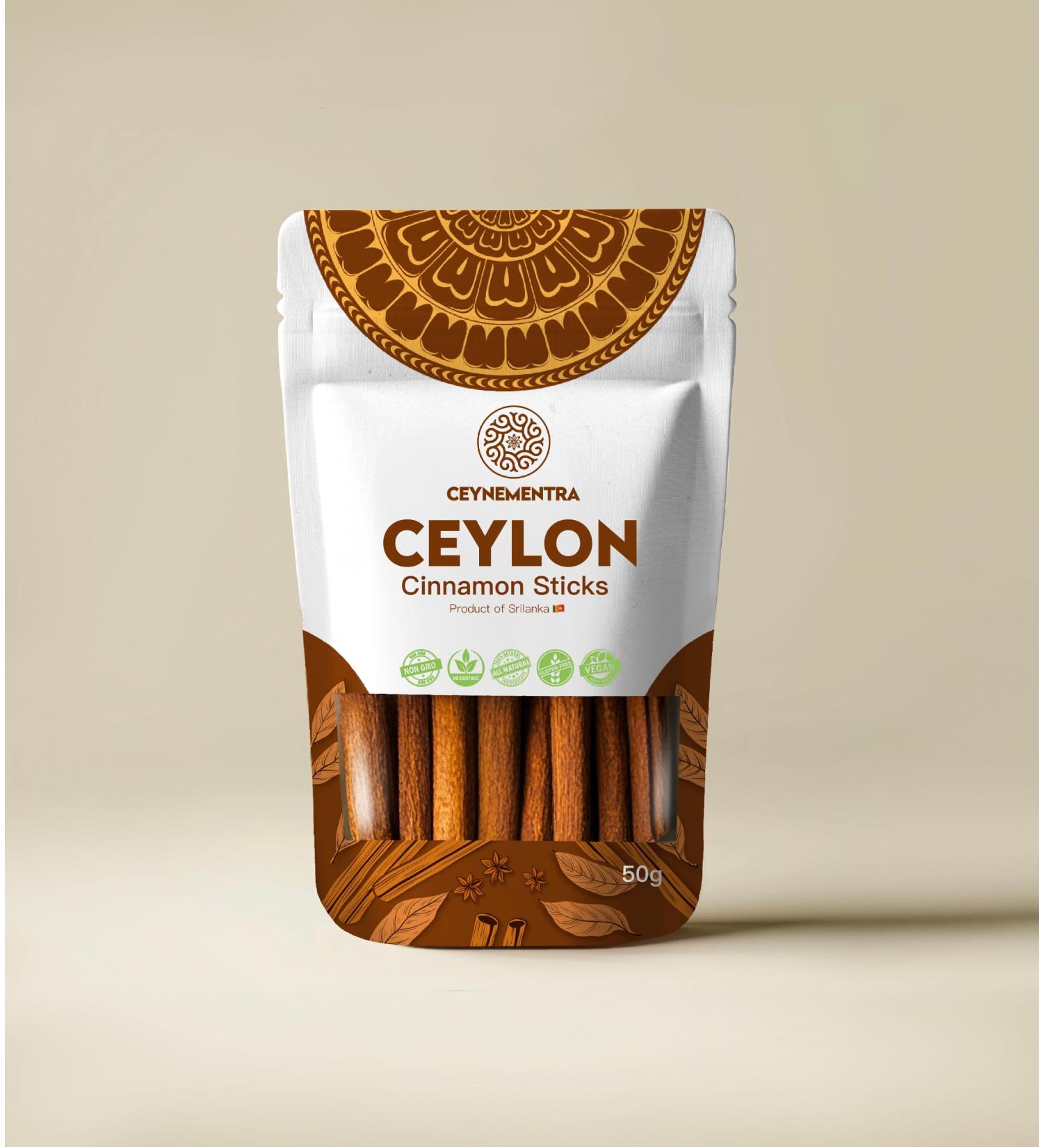 Ceynementra Ceylon Cinnamon Sticks 50g - Buy Online on GoSupps.com