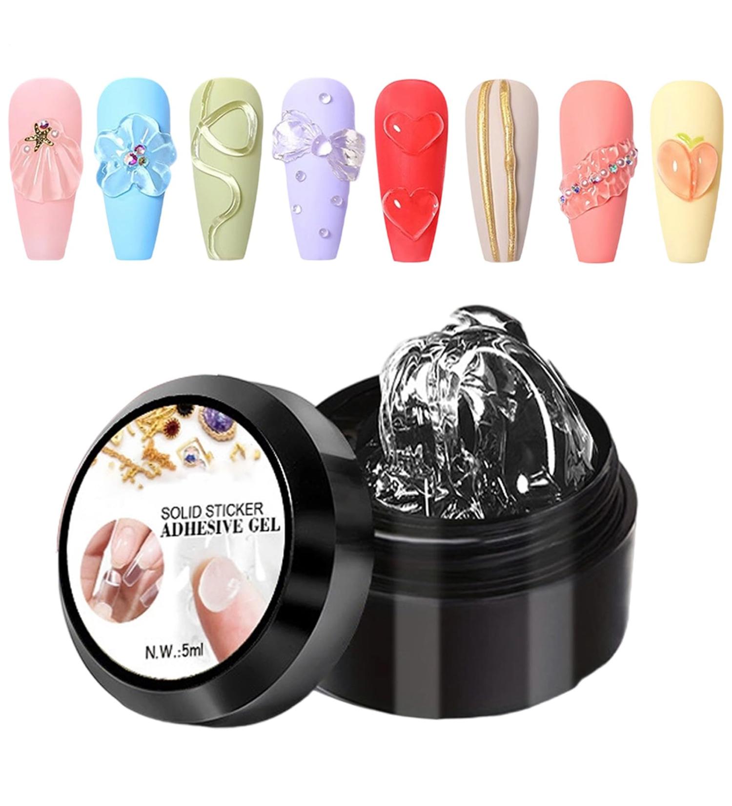 Gupcaqosjw 3D Sculpting Gel - Waterless Glue for 3D Extensions - Modeling Gel for Manicures | Manicure Pedicure French Tips Rhinestone Flower Charm Stamping Home Travel Women Girls - Buy Online on GoSupps.com