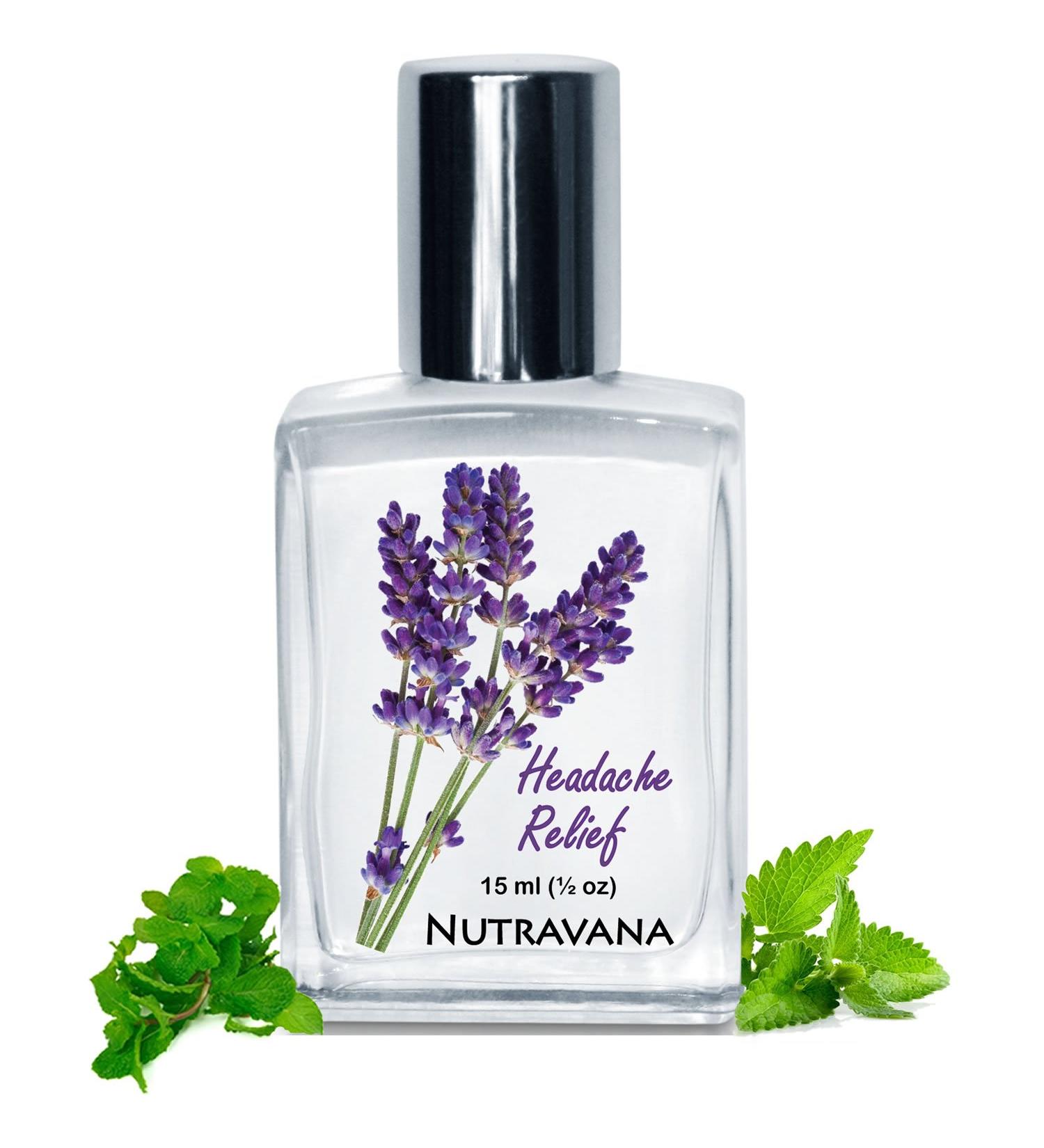 Nutravana Headache Relief - Peppermint, Lavender, and Spearmint Essential Oil Blend for Natural Soothing Therapy - Buy Online on GoSupps.com