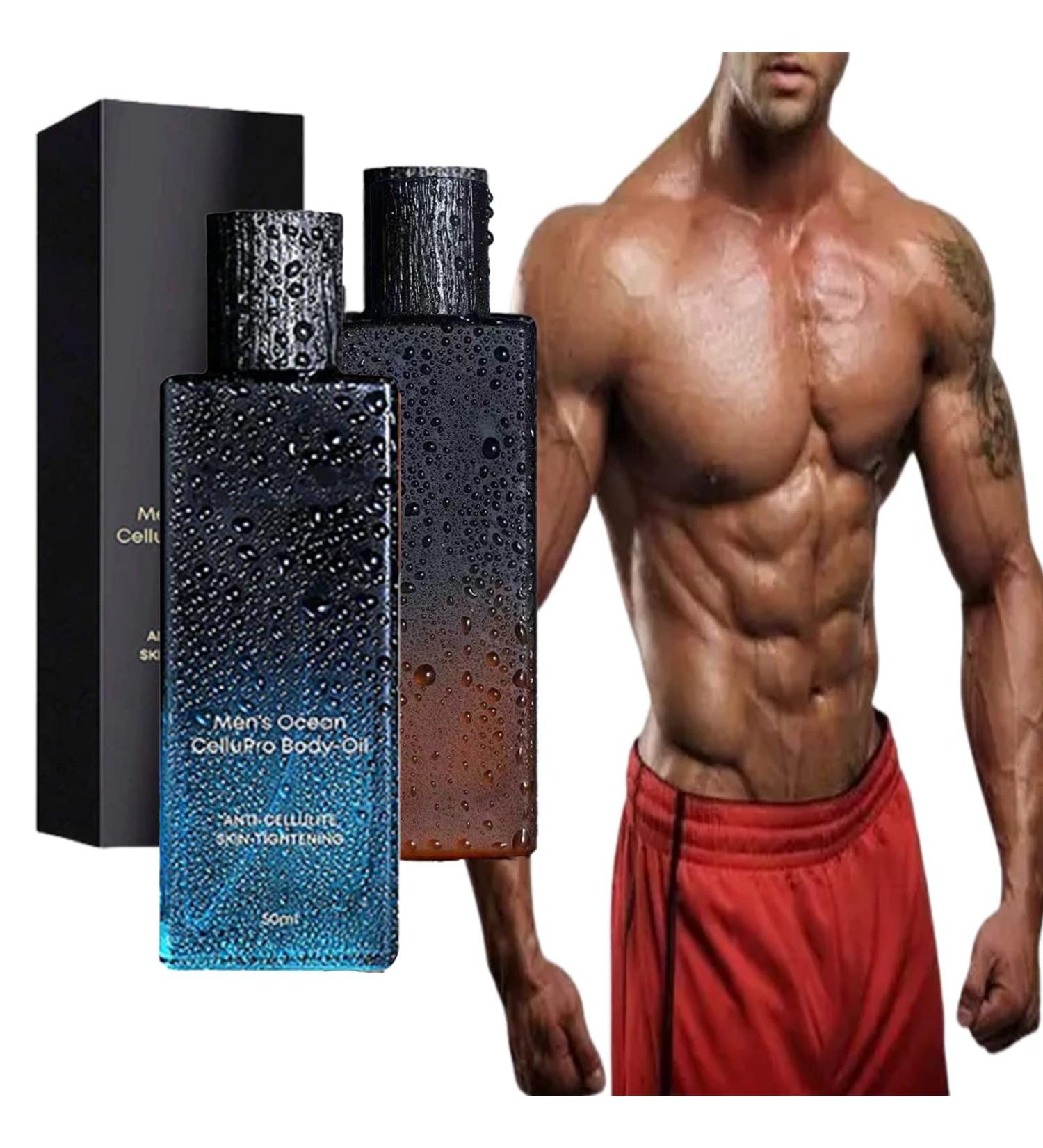 Men s Ocean Body-Oil Organic Anti Cellulite Massage Oil with Collagen Men S Ocean Body Oil Perfume Anti Cellulite Oil for Thighs and Butt Firming (2Pcs) - Buy Online on GoSupps.com