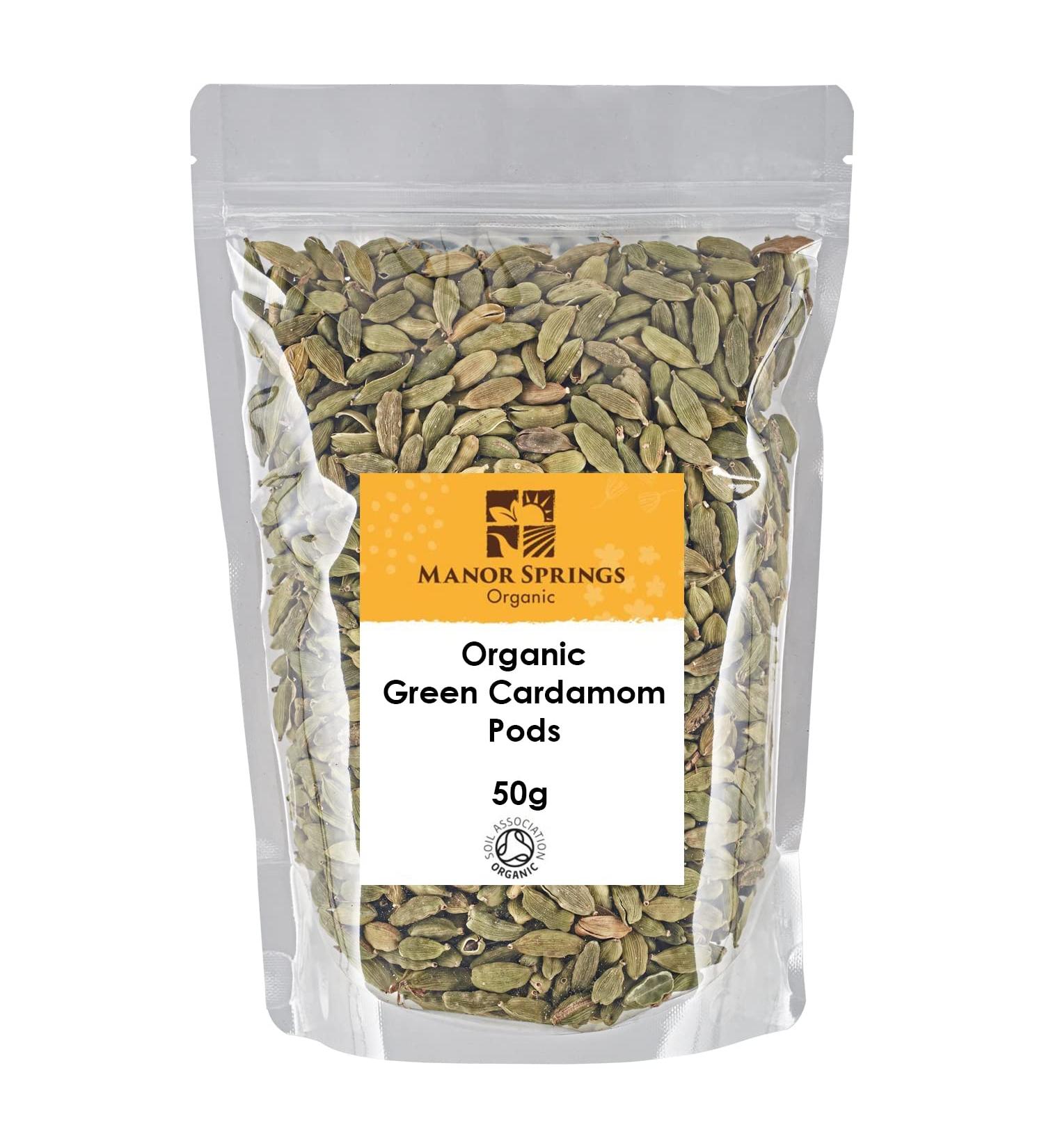 Organic Green Cardamom Pods 50g by Manor Springs Organic - Buy Online on GoSupps.com