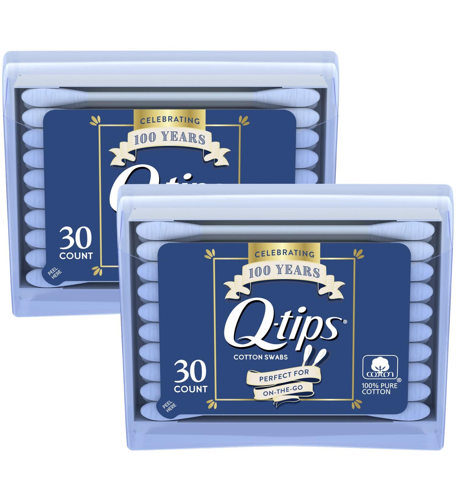 Travel Q-tips for Beauty, Makeup & Men's Grooming - 30 Count, Pack of 2 - Buy Online on GoSupps.com