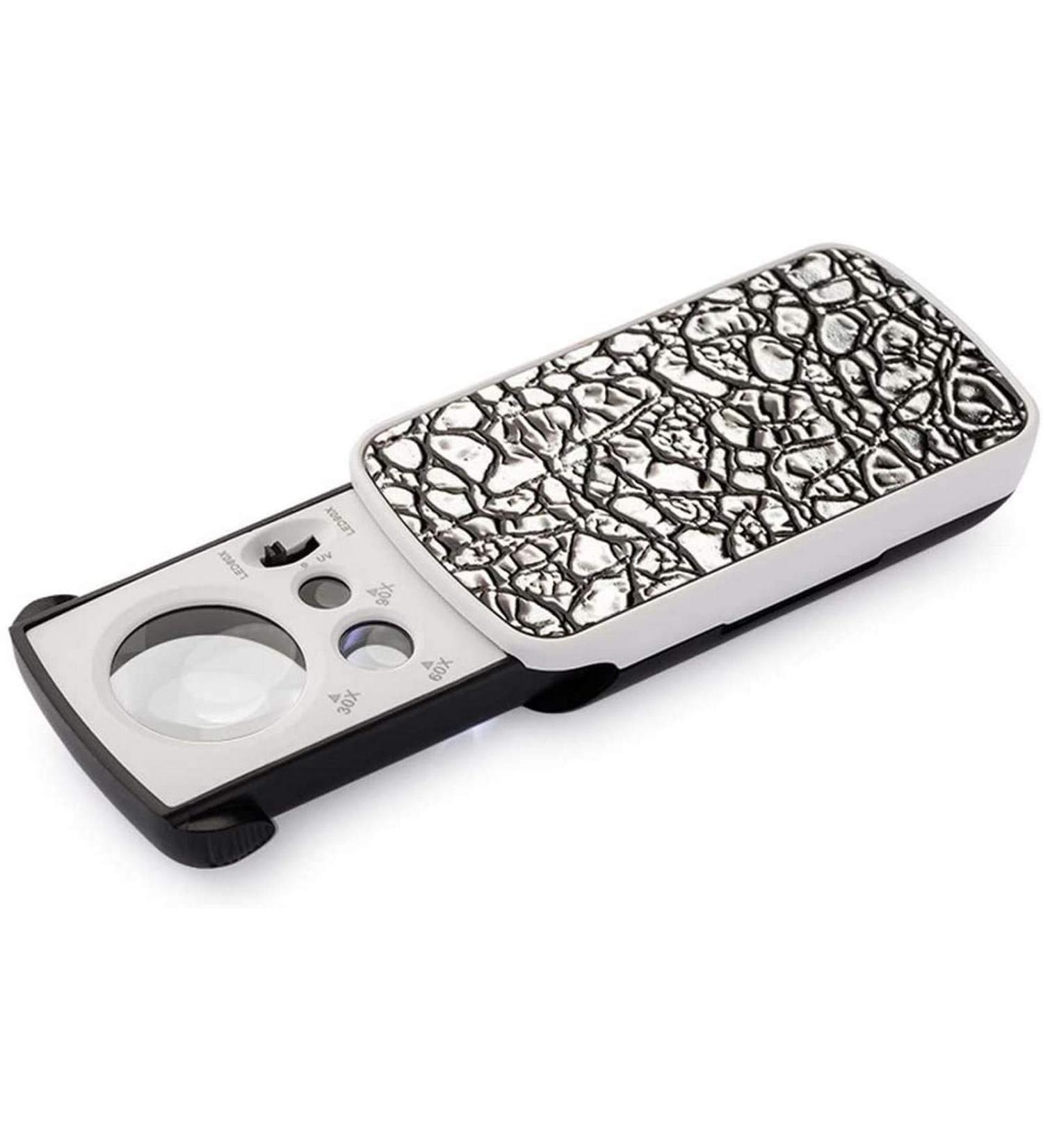 Magnifying Glasses for Hobbies Reading Magnifier 30/60/90 Times Magnifying Glass Counterfeit Light LED Lighting Pull High-Definition High Magnification Magnifying Glass Vision - Buy Online on GoSupps.com