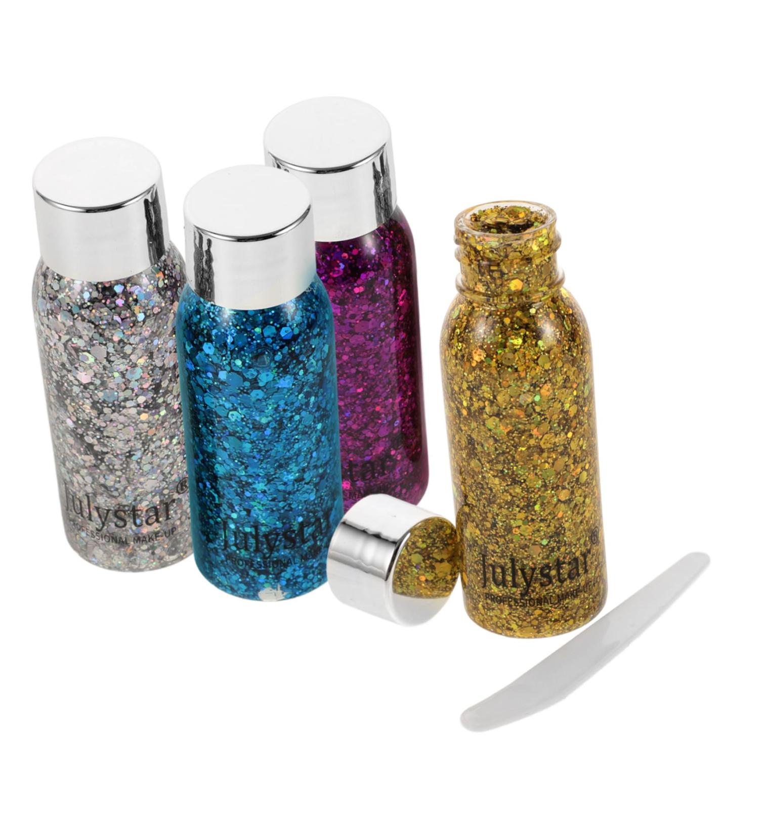 HAPINARY 4pcs Set Colorful Eye Shadow Body Glitter Spray Glitter Body Lotion Rainbow Face Glitter Liquid - Buy Online on GoSupps.com