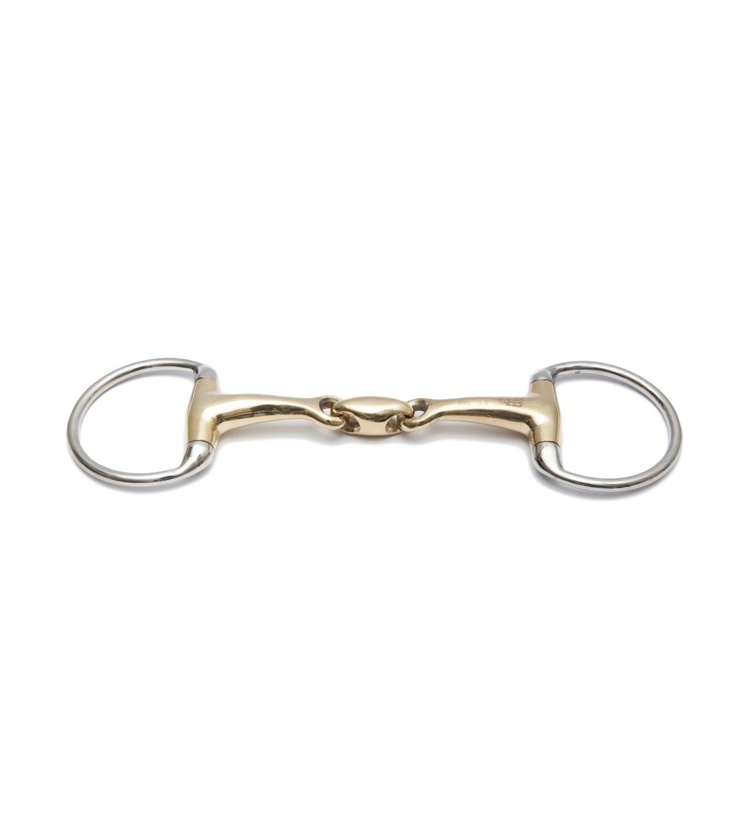 Huxlay Bros HB Joined Eggbutt Snaffle German Silver Oval Link - 1056 5.5 inch