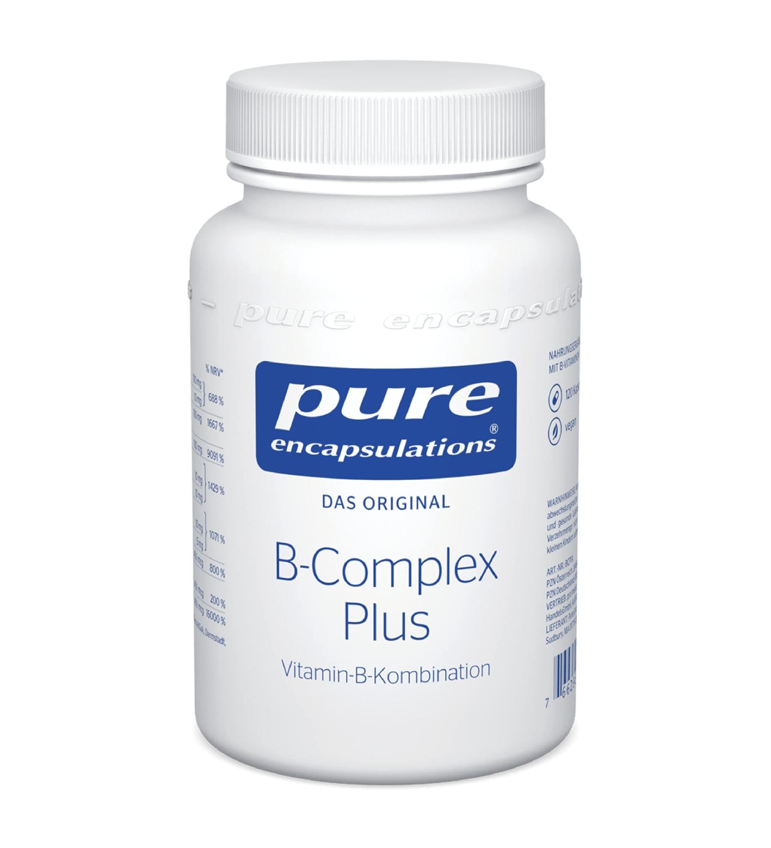 Buy Pure Encapsulations B-Complex Plus - Activated B Vitamins with Metafolin - 120 Vegan Capsules for Enhanced Absorption - International Shipping Available - Buy Online on GoSupps.com