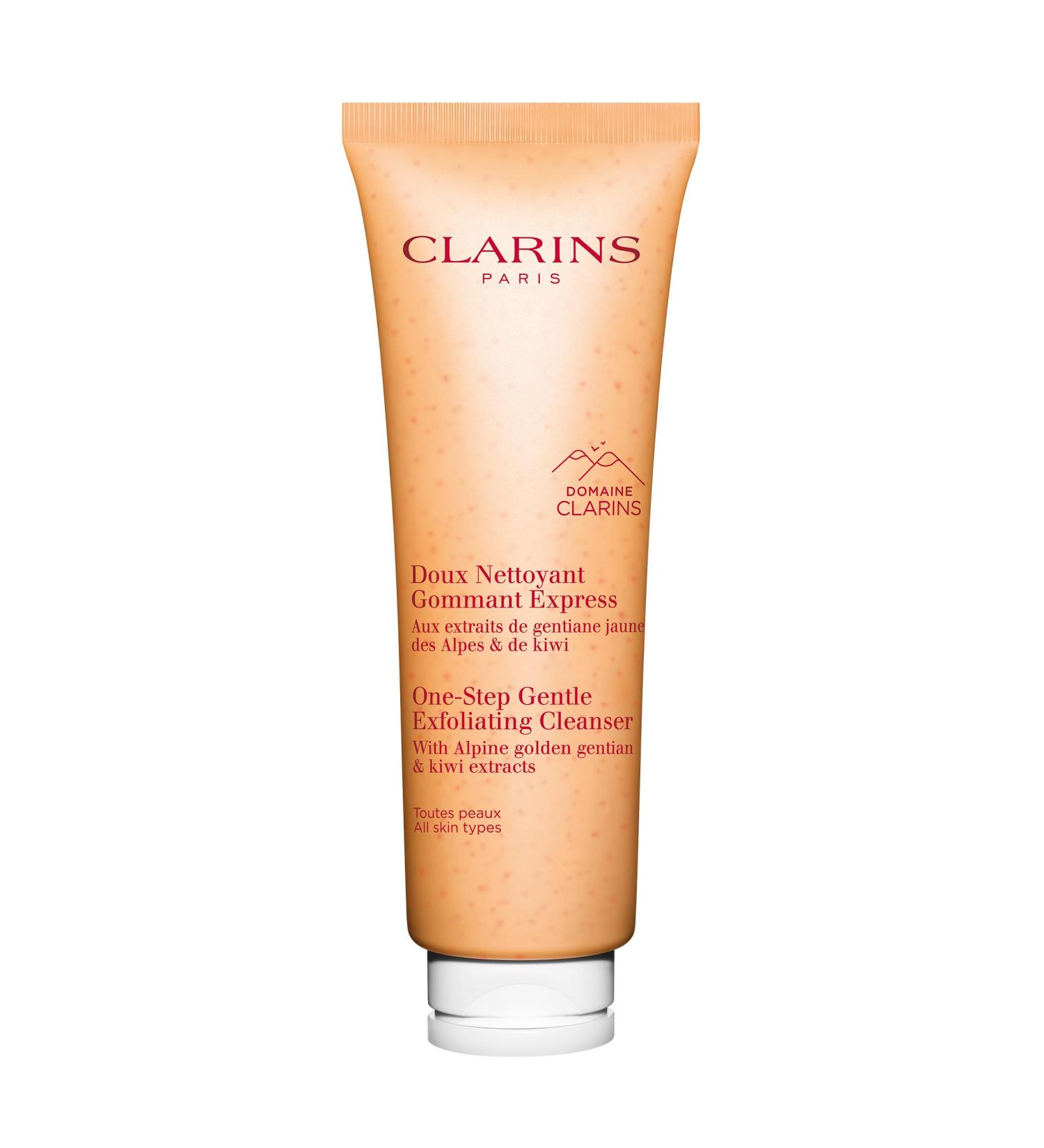 Clarins One-Step Gentle Exfoliating Cleanser | 3-In-1 Cleanser Makeup Remover and Exfoliator | Boosts Radiance | Plant-Based Exfoliating Beads | All Skin Types 4.3 Ounce (Pack of 1) - Buy Online on GoSupps.com