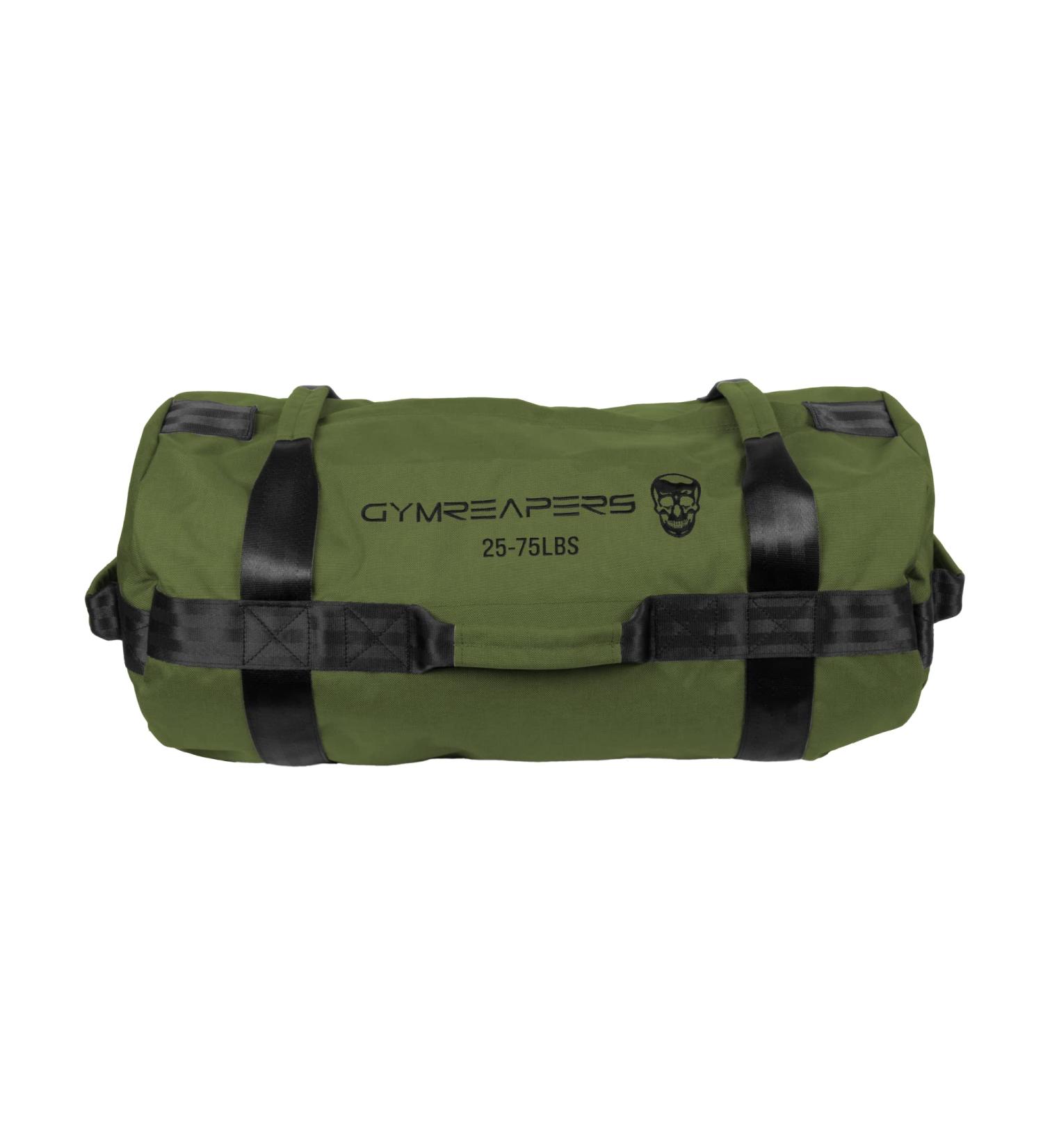 Gymreapers Strength Training Sandbags - Heavy Duty Workout Equipment for Home & Cross Training | Military Conditioning Exercises - OD Green (50-125 lbs) - Buy Online on GoSupps.com