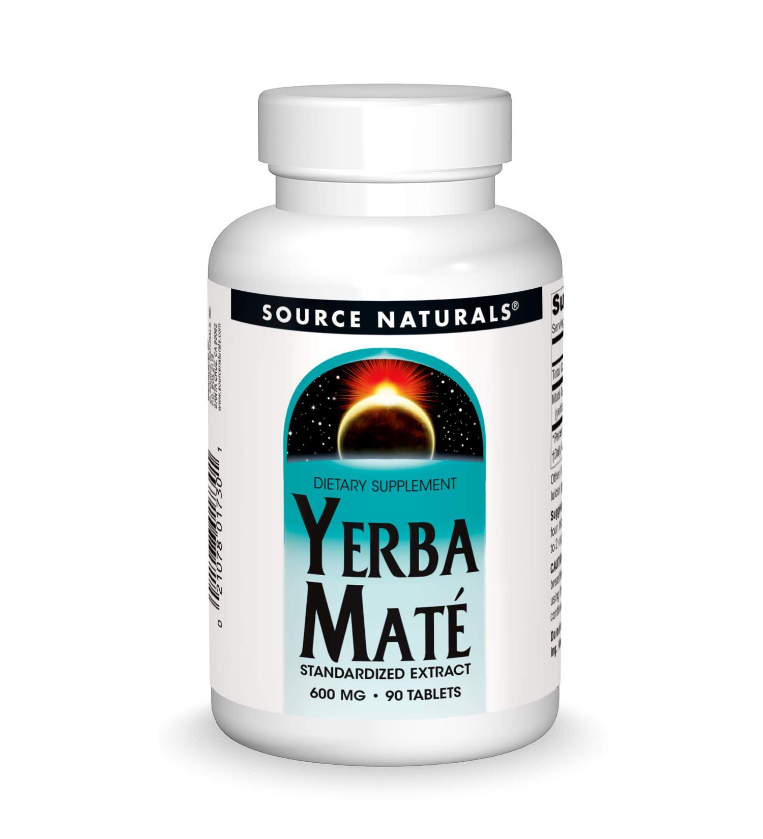 Source Naturals Yerba Mate 600 mg - 90 Tablets for Energy & Focus - Buy Online on GoSupps.com