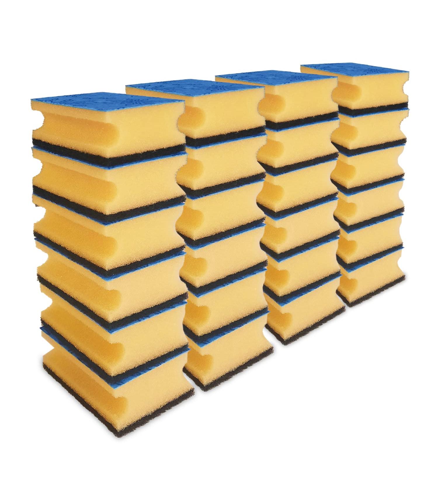 Vileda Glitzi Plus Scouring Pad - Antibacterial Kitchen Sponge Highly Absorbent Pack of 24 | International Shipping Available - Buy Online on GoSupps.com