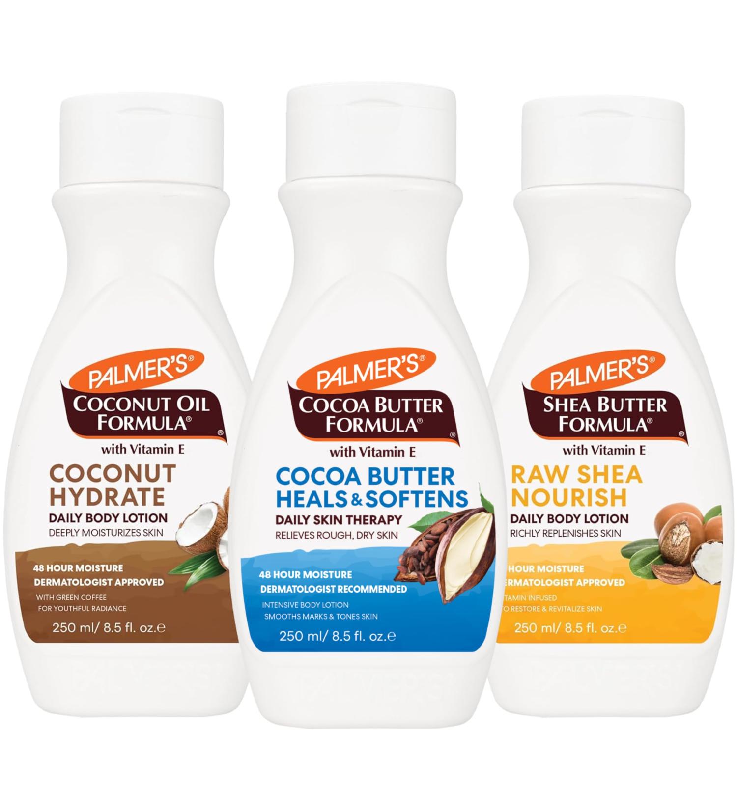 Palmer's Body Lotion for Women & Men Variety Pack Vitamin E Lotion Set for Dry Skin 48 Hour Moisturization 8.5 oz flip cap bottles (Pack of 3) - Buy Online on GoSupps.com