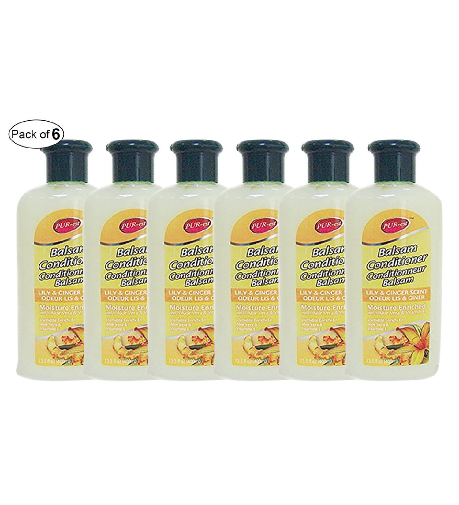 Balsam Conditioner With Lily & Ginger Scent(400ml) (Pack Of 6) by Purest