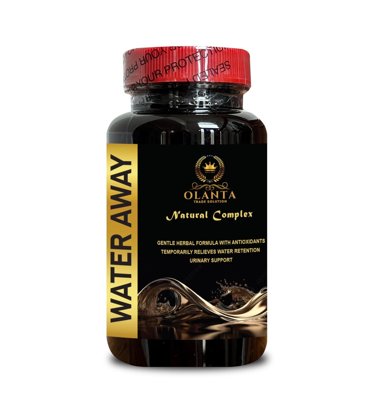 Water Away Supplement - Fast Acting Bloating Relief & Herbal Diuretic Pills | 60 Capsules for Water Retention & Flushing - Buy Online on GoSupps.com