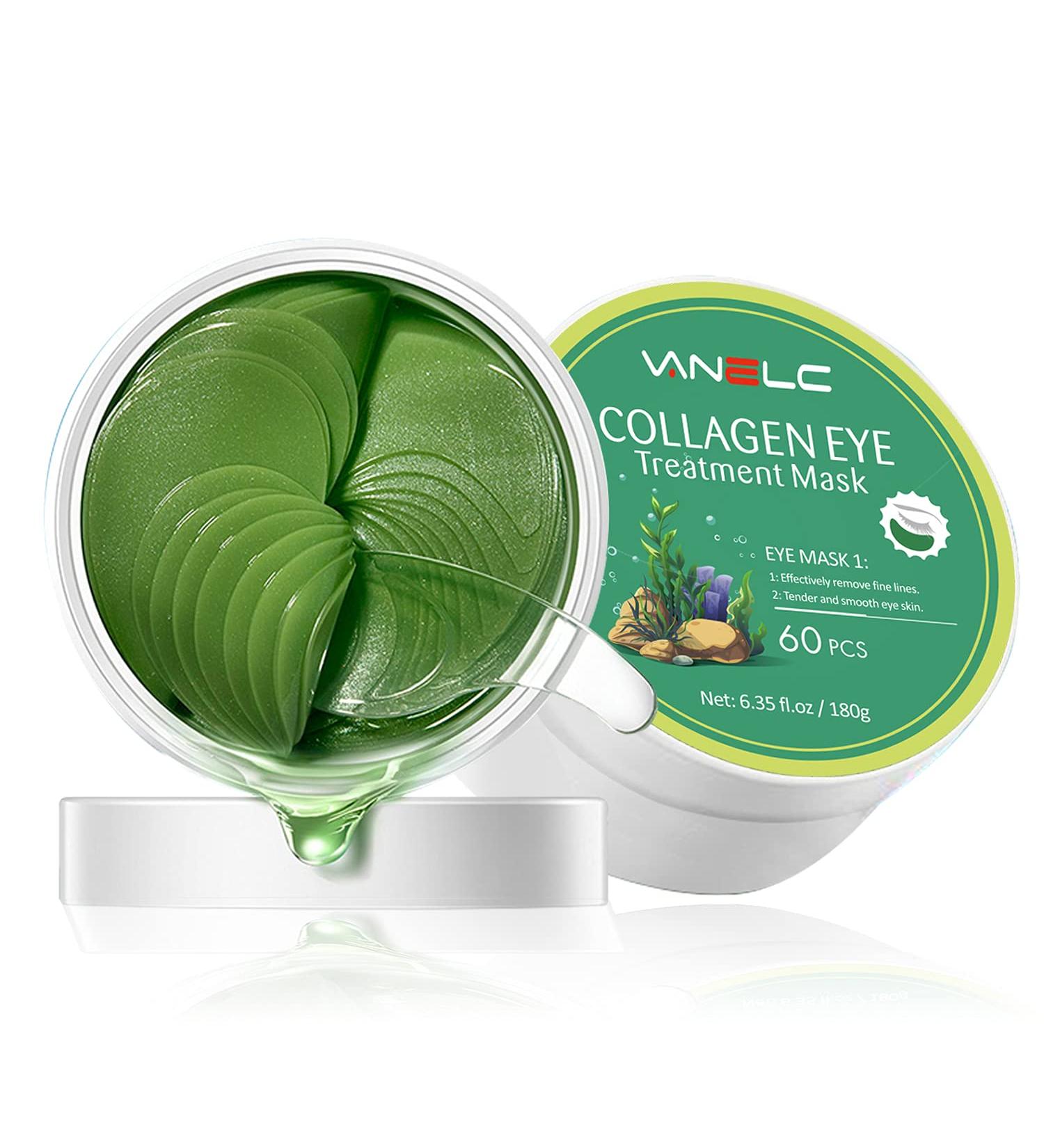 VANELC Eye Mask - Collagen Seaweed Under Eye Patches for Dark Circles Puffiness & Wrinkles | Natural Eye Treatment Gel - Buy Online on GoSupps.com