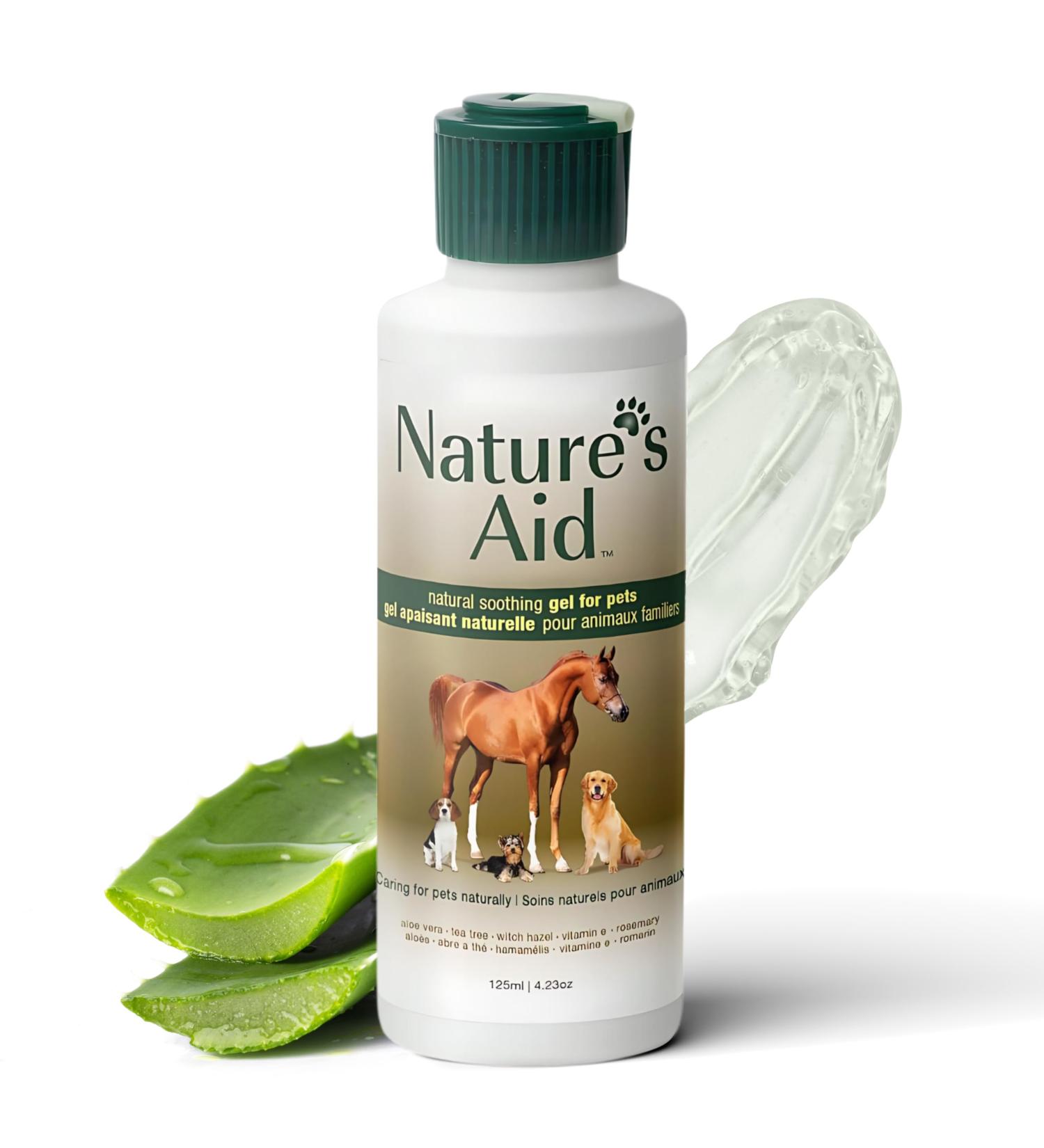 Nature's Aid Soothing Equine - Horse Coat Gel. Fast-Absorbing Natural Formula Antibacterial Antifungal Skin-Soothing and 3X More Skin-Nourishing Compounds (125ml)