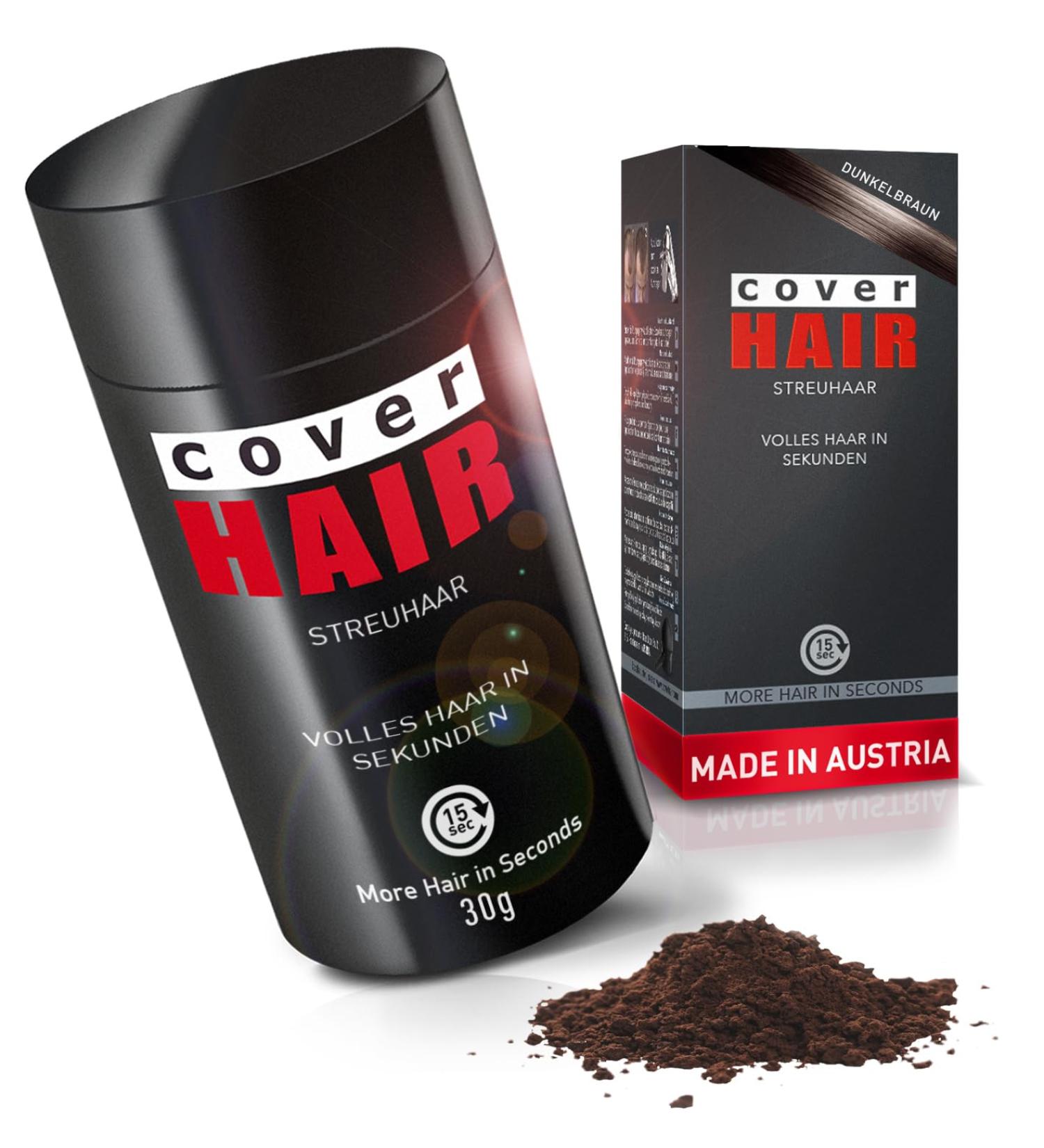 Premium 30G Hair Cover for Men & Women | 100% Natural Dark Brown | Stray Hair Sealing & Staking Solution | Authentic Look - Buy Online on GoSupps.com