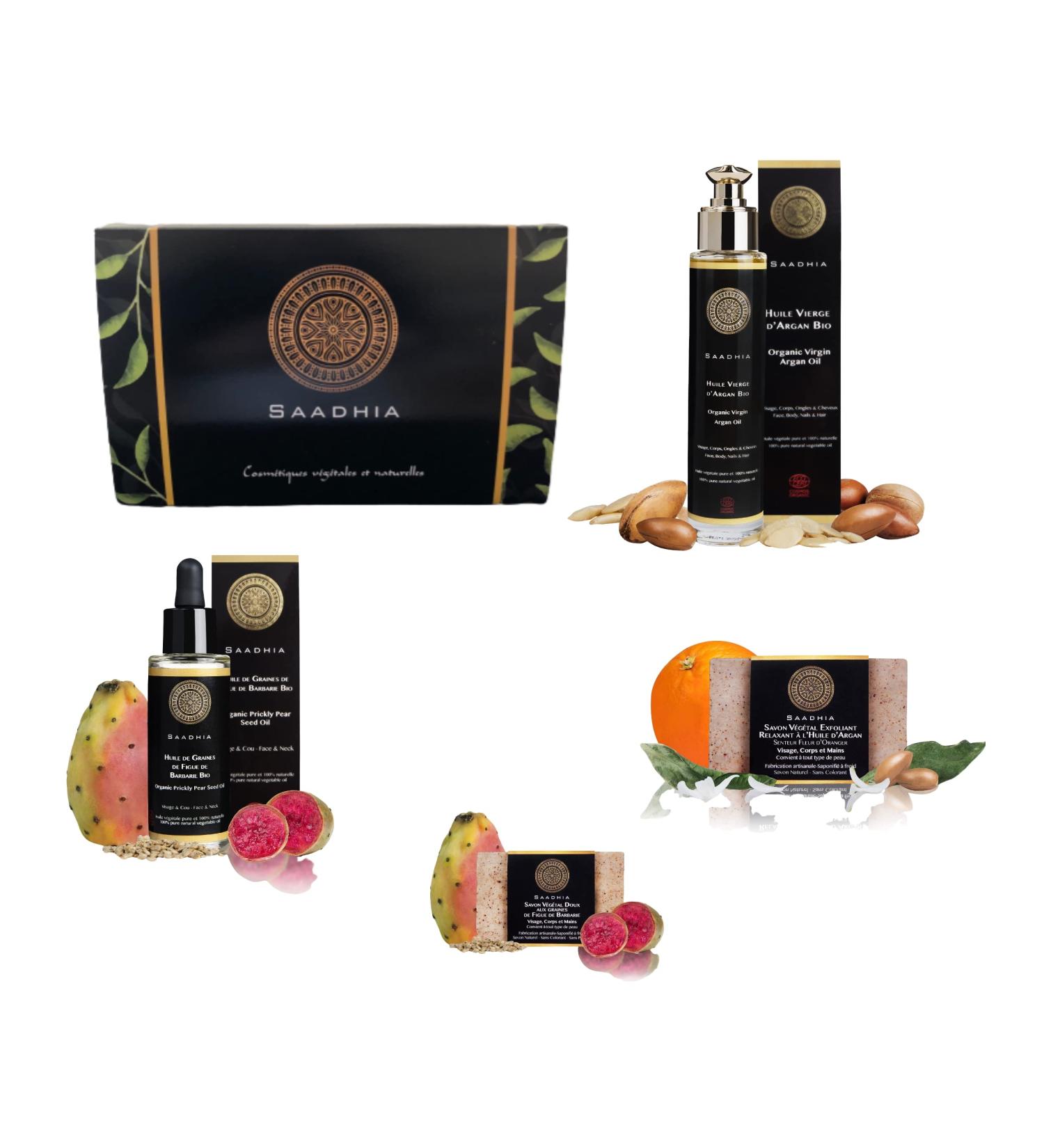 ORIGINAL GIFT - THE EXCEPTIONAL BOX TWO ORGANIC VIRGIN OILS 100 AND 30 ML AND 2 COLD SAPONIFIED SOAPS CREAMY TEXTURES AND CAPTIVATING SCENTS - BEAUTY CARE BOX - Buy Online on GoSupps.com