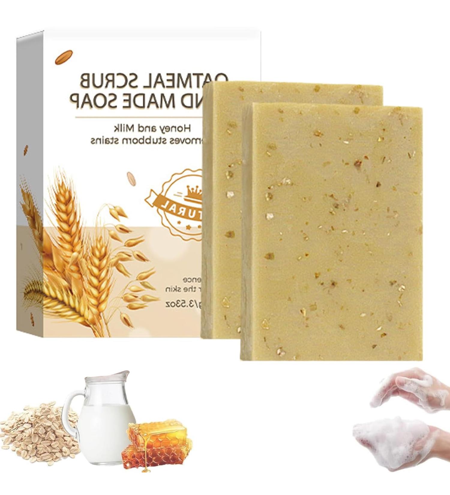  Generisch Nolvia Soap - Organic Natural Soap - Luxury Double Action Care - Handmade Vegetable Soap with Oat Oil - Organic Piece for Dry and Sensitive Skin - Refreshing Moisturizer (2) - Buy Online on GoSupps.com