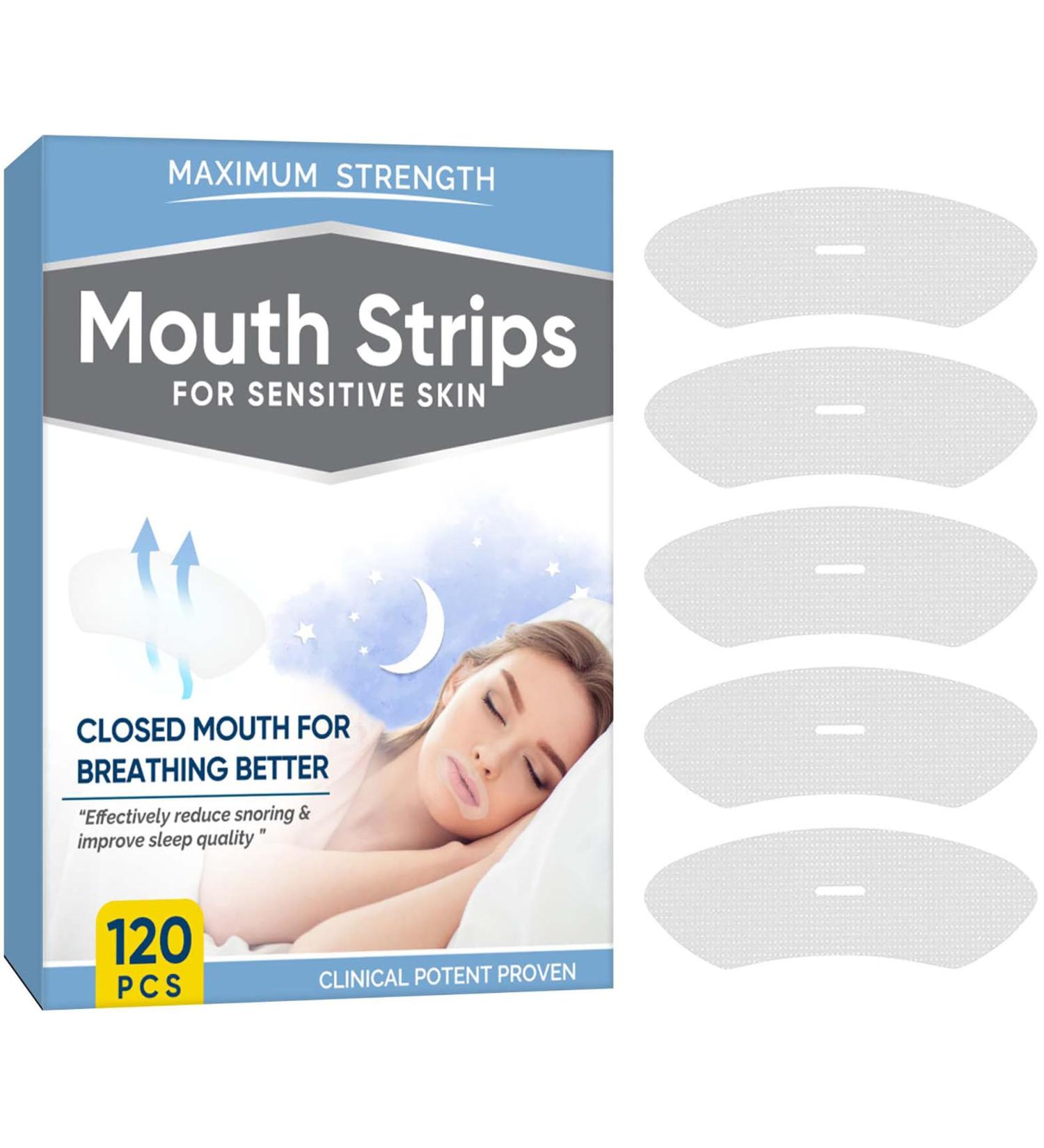 120Pcs Sleep Mouth Tape | Comfortable Anti-Snoring Strip for Better Nighttime Sleeping and Snoring Relief - Buy Online on GoSupps.com