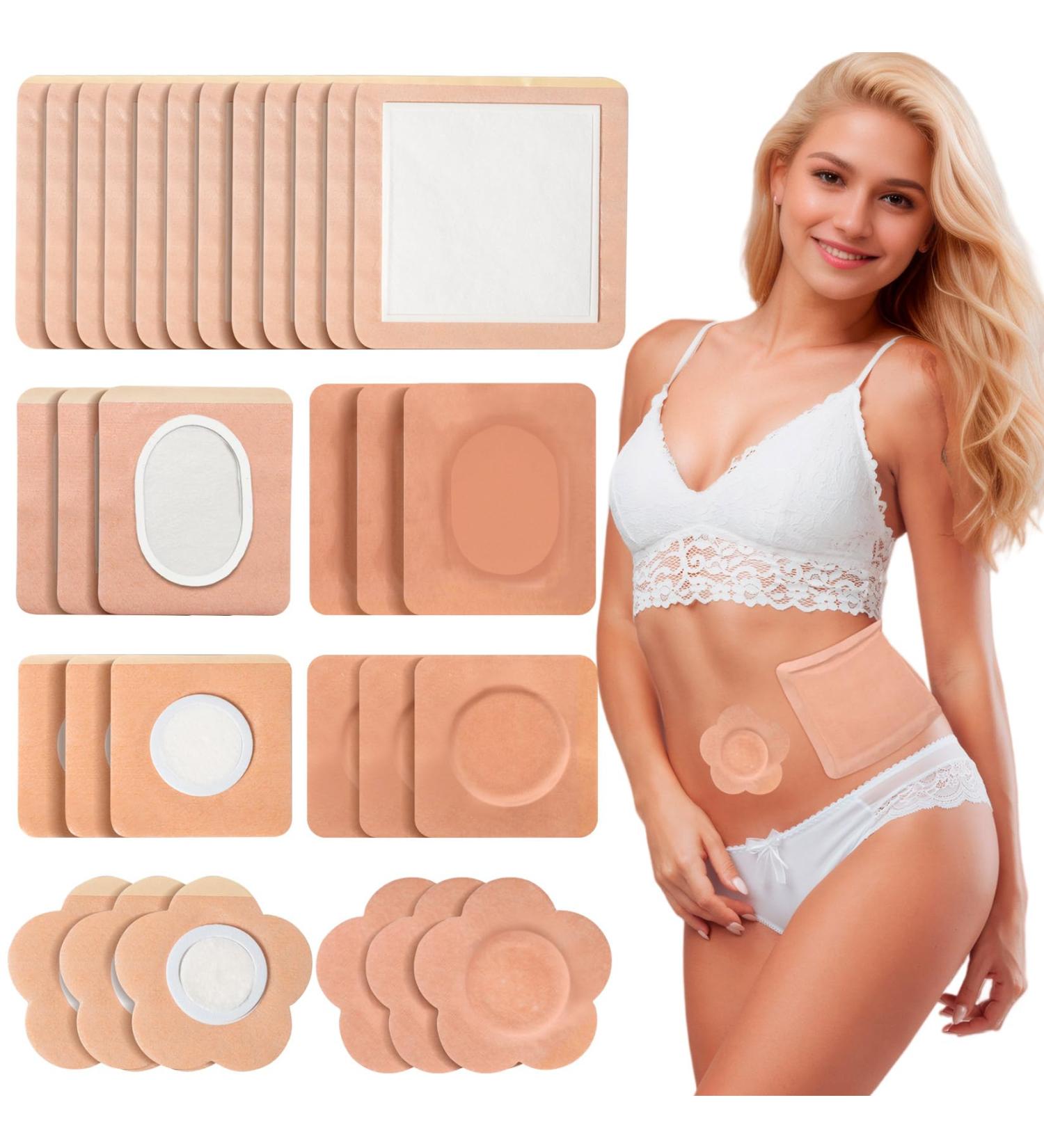 32Pcs Castor Oil Pack Patches Set for Waist Stomach Belly Highly Absorbent Self-Adhesive Organic Cotton Pads Leak Free Portable Disposable for Daily Travel 32pcs Set for whole body - Buy Online on GoSupps.com
