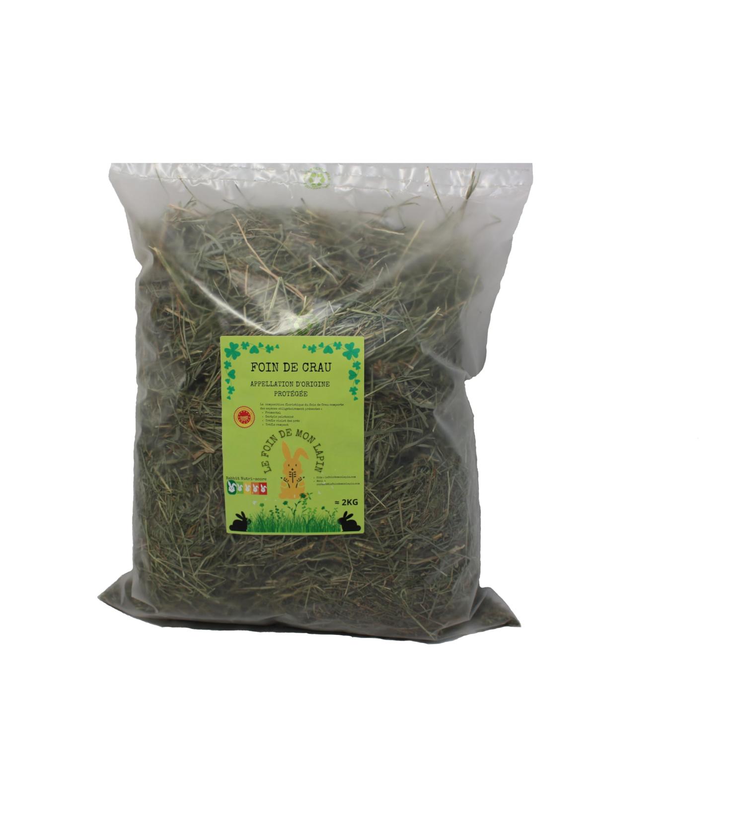 Crau Hay AOP/AOC 2kg for Rabbits and Rodents - lefoindemonlapin (Pack of 1 of 2kg) - Buy Online on GoSupps.com