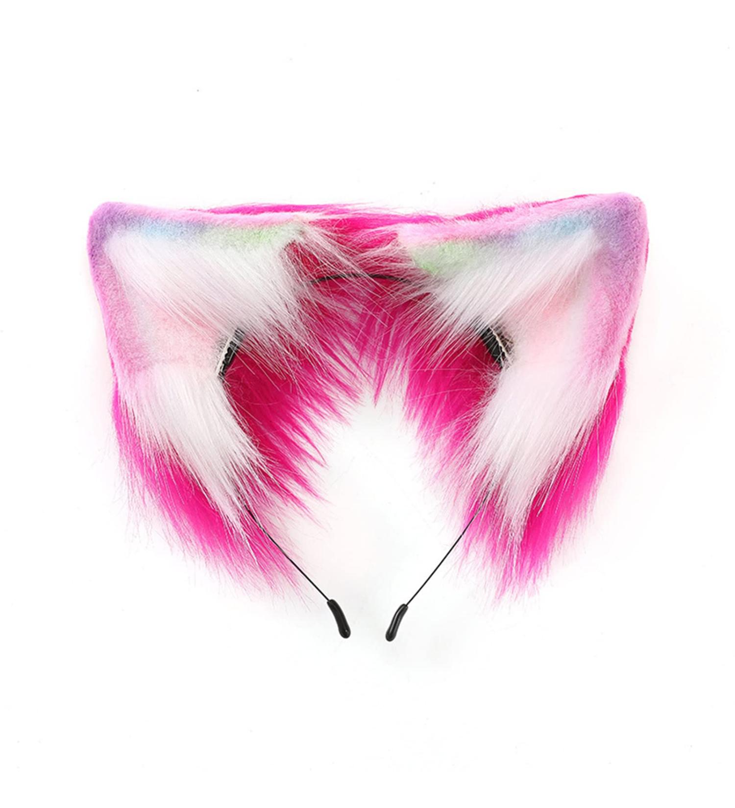 amangul Carnivals Rainbow Color Ear Hair Hoop Woman Headband Makeup Headband for Easter Halloween Cosplay Hair Accessories(3) - Buy Online on GoSupps.com