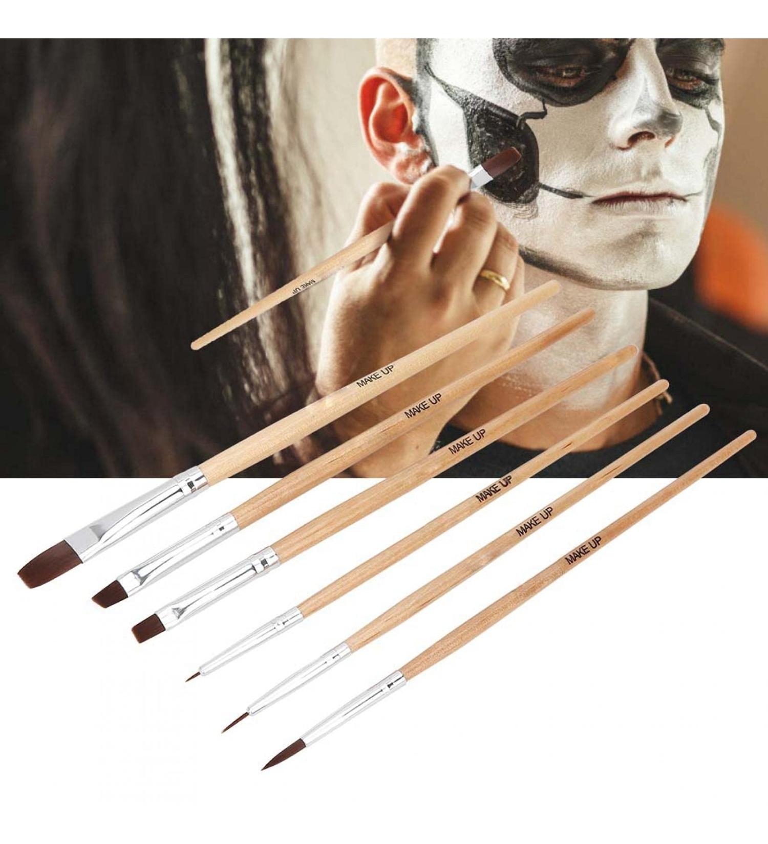 Professional 6-Piece Children s Make-Up Brush Set | Art Oil & Watercolor Paint Brushes for Halloween & Travel | Perfect for Little Artists - Buy Online on GoSupps.com