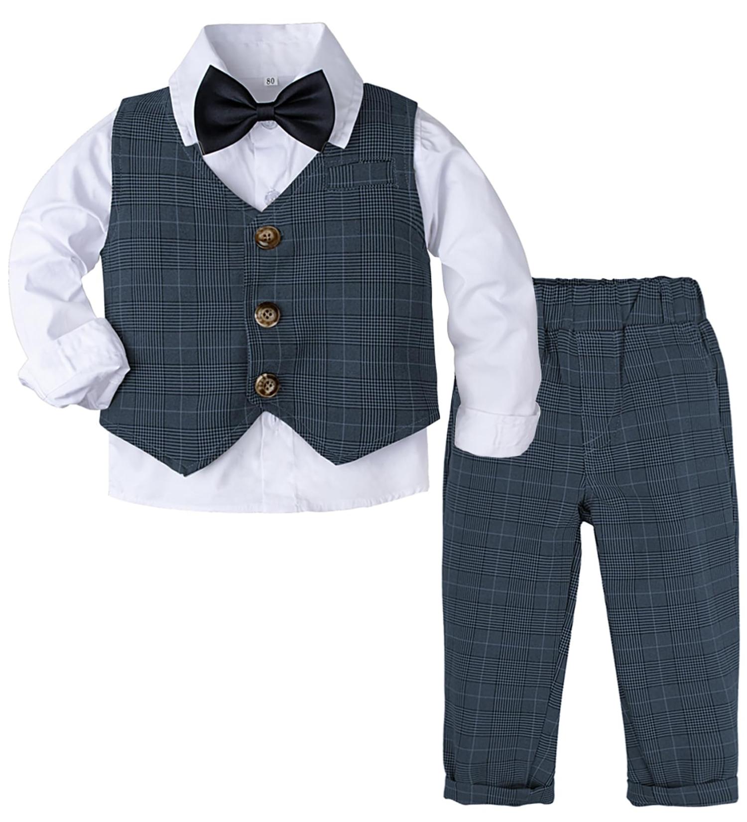 Mint Green Baby Boys Gentleman Suit Set | Navy | 18-24 Months - Buy Online on GoSupps.com