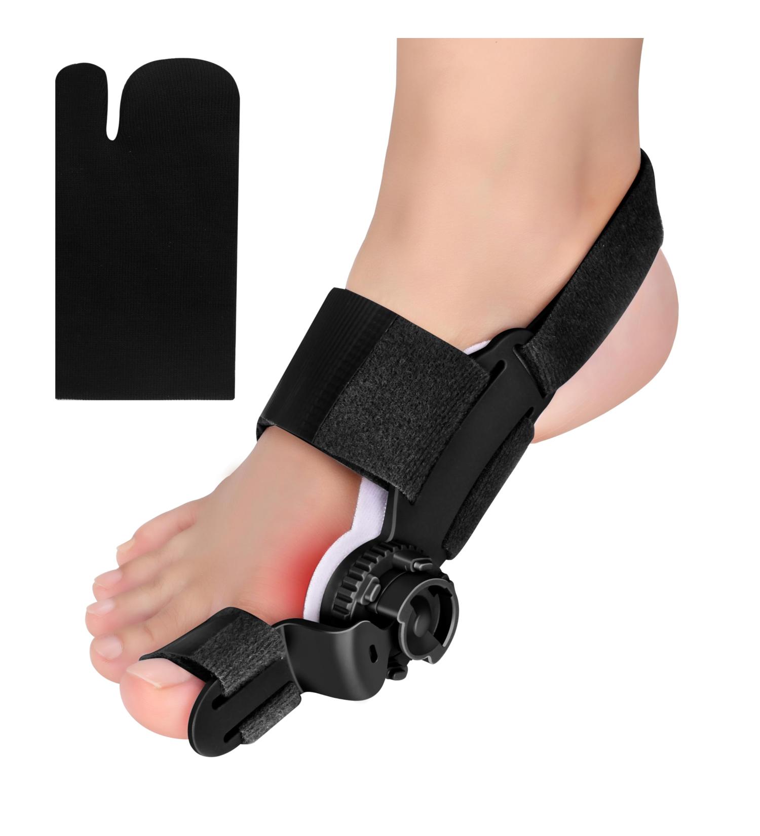 Upgraded Double Correction Bunion Corrector - 3-in-1 Adjustable Big Toe Relief Splint for Men & Women - Comfortable & Effective Hammer Toe Straightener - 6 Adjustable Settings (Black - Buy Online on GoSupps.com