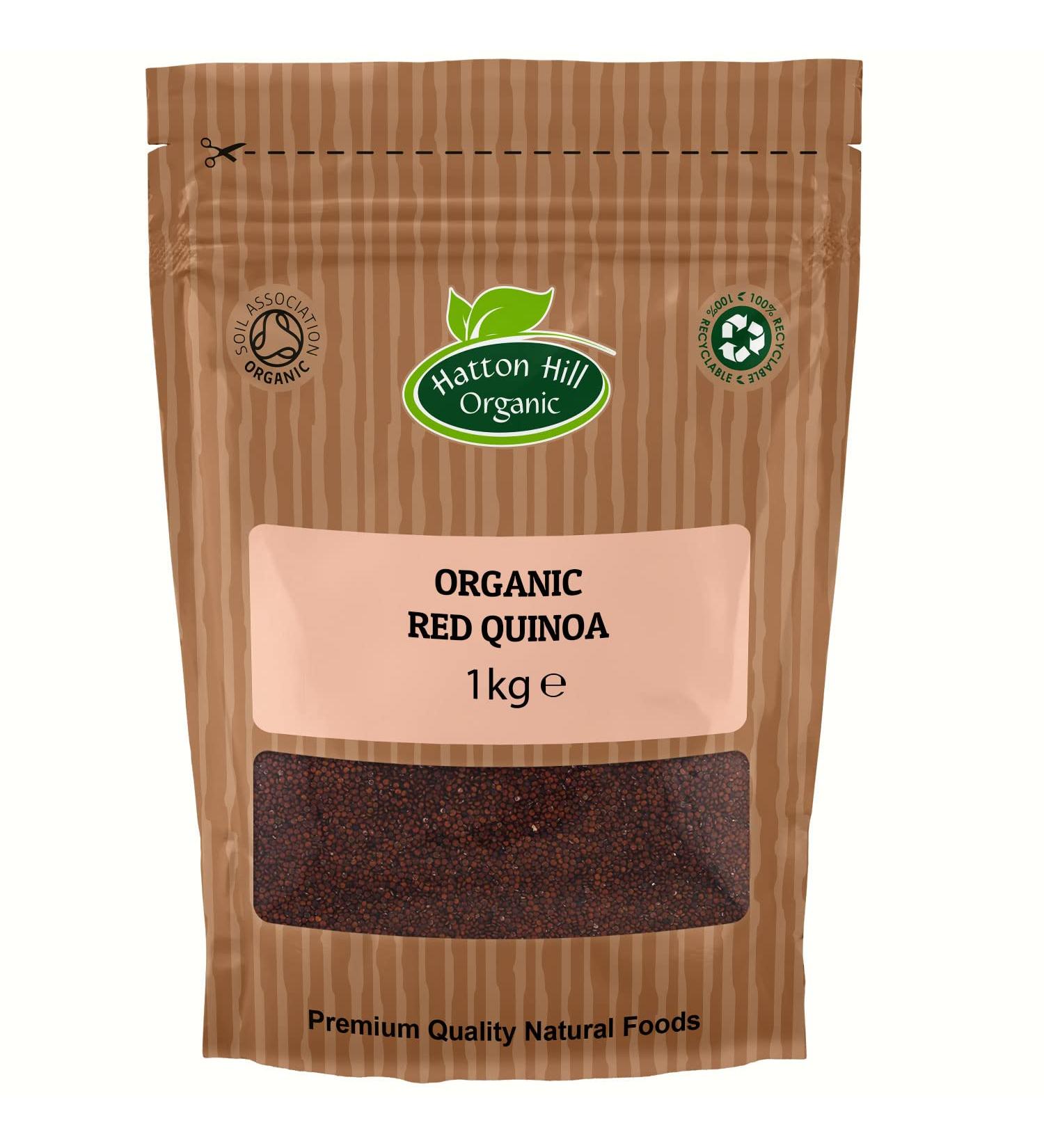 Organic Red Quinoa Grain 1kg by Hatton Hill Organic - Certified Organic - Buy Online on GoSupps.com