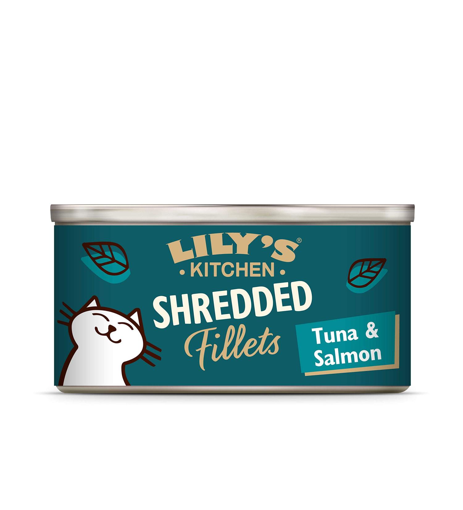 Lily's Kitchen Wet Cat Food 24 Pack - Tuna & Salmon Shredded Fillets (70g each) | Premium Grain-Free Cat Food for Healthy Pets - Buy Online on GoSupps.com
