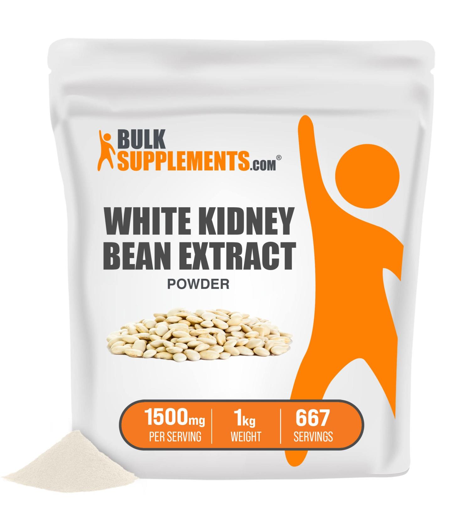 White Kidney Bean Extract 1kg - Hunger Suppressant & Carb Blocker for Men - Weight Loss Supplement - BulkSupplements.com - Buy Online on GoSupps.com