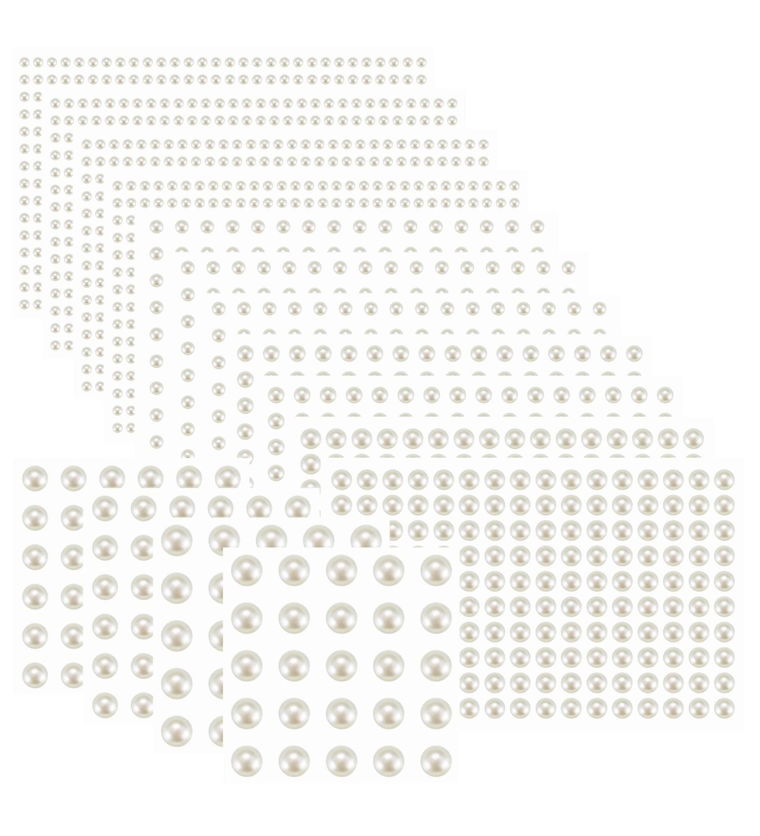 3040 Pieces Pearl Glitter Stones Stickers | Self-Adhesive Rhinestones for Face Body Nails Hair & Makeup - Perfect for Festivals & Christmas Decoration - Buy Online on GoSupps.com
