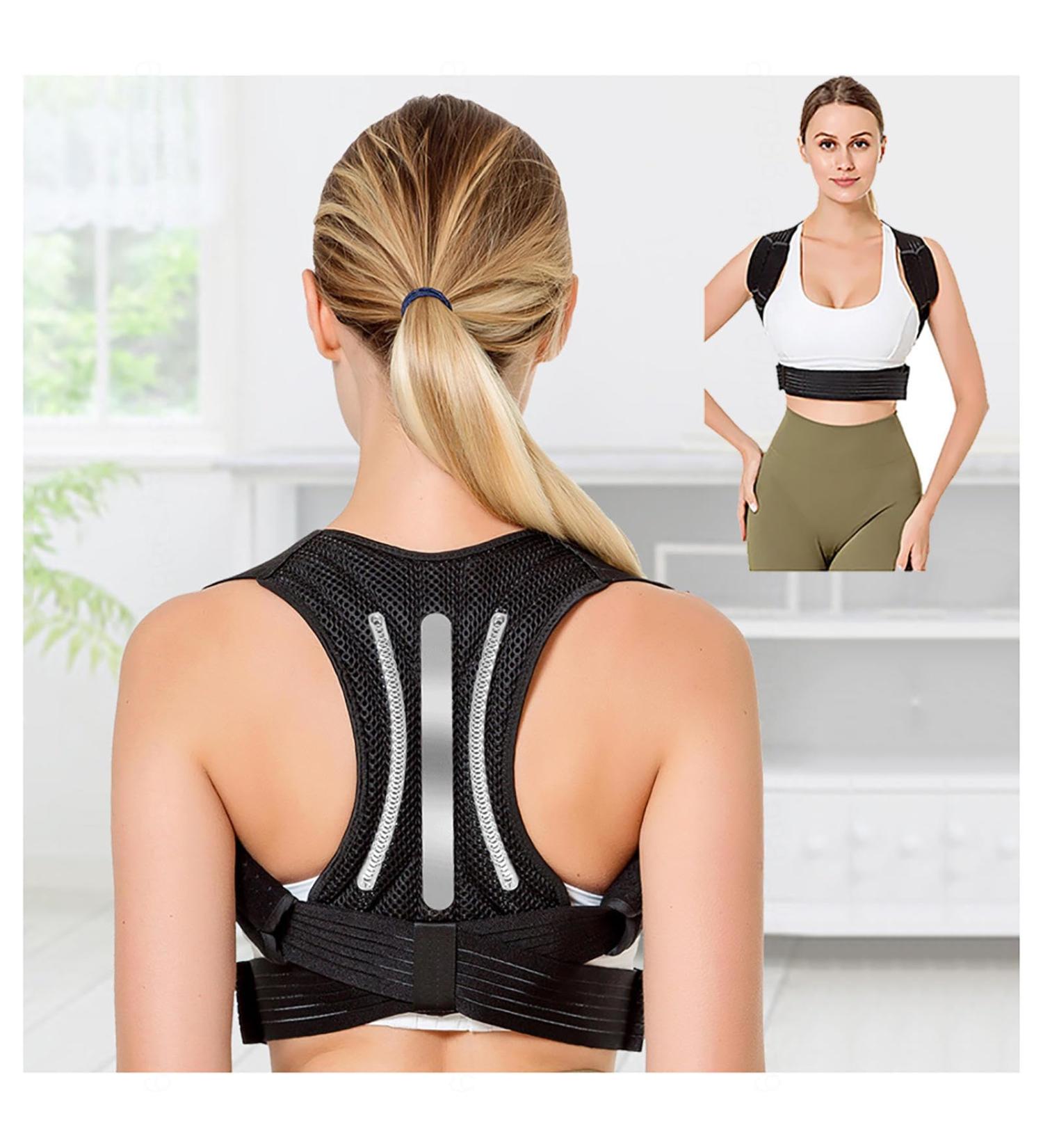 Buy Women's Breathable Adjustable Posture Corrector - XL Back Support for Neck Shoulder & Back Pain Relief - Buy Online on GoSupps.com