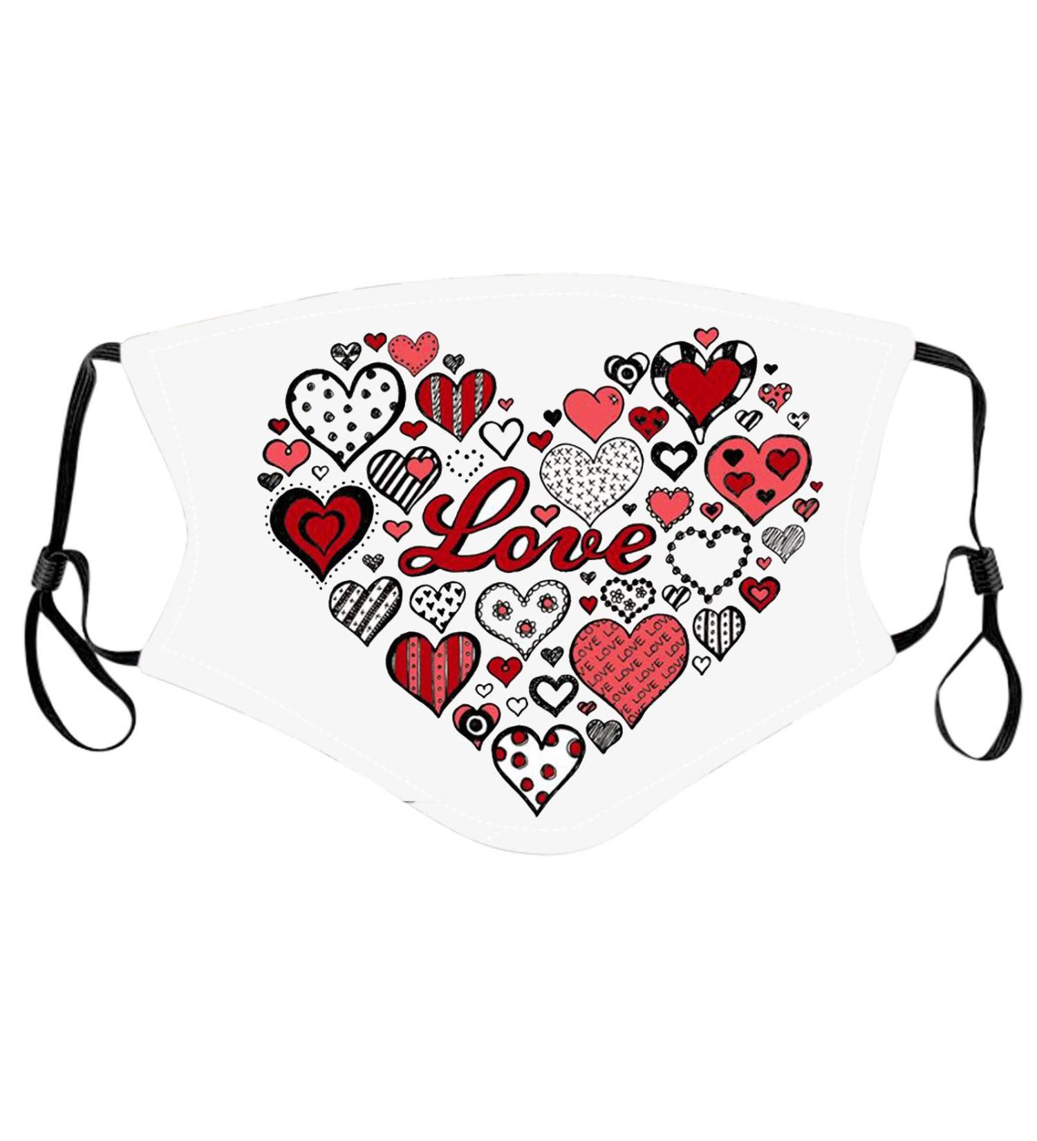 Valentine's Day Face Bandanas Couple Matching Face_Masks - Beast & Beauty- Reusable Cloth Face_Mask - Buy Online on GoSupps.com