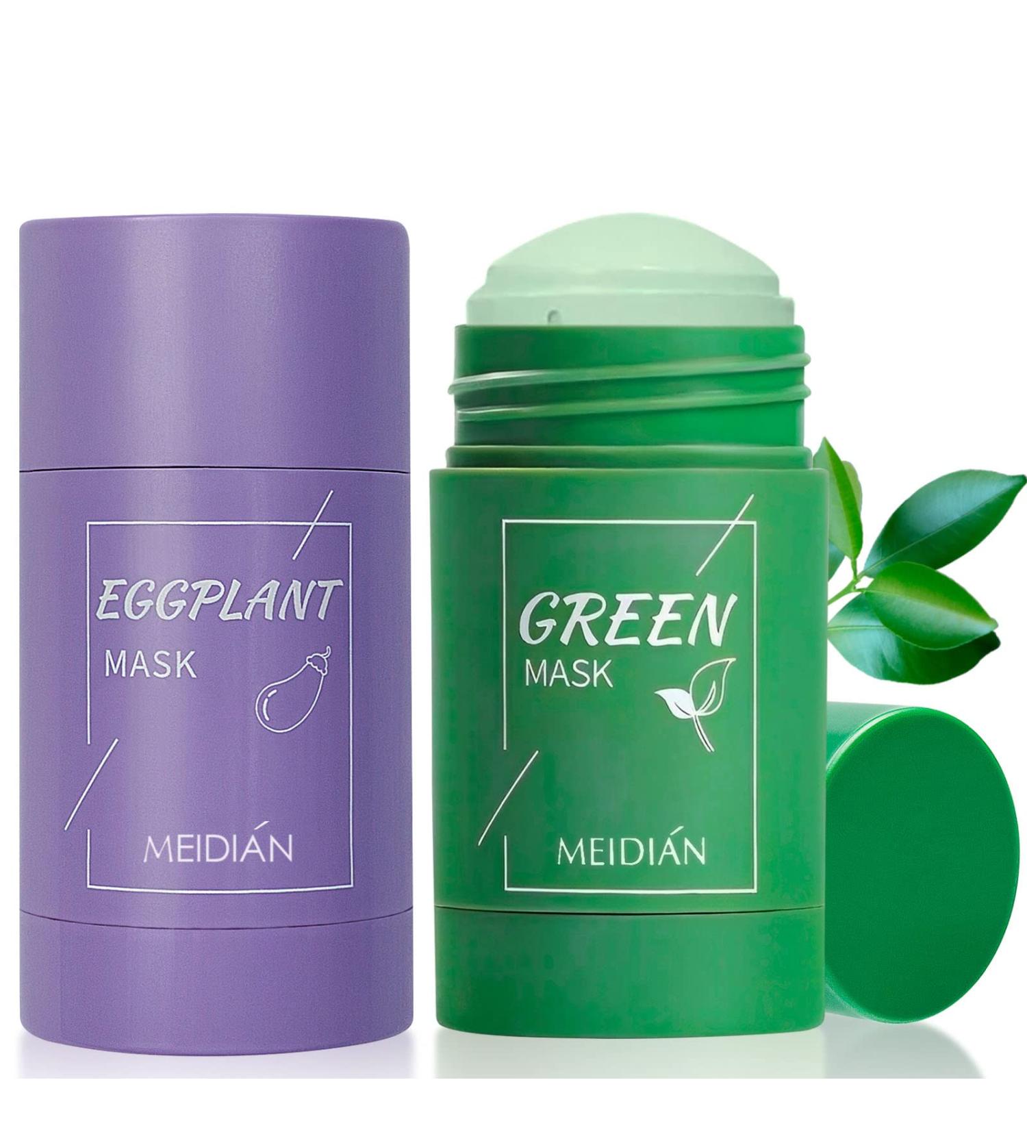 Green Tea Cleansing Mask Stick Eggplant Blackhead Remover Mask Poreless Deep Cleanse Mask Stick for Face Moisturizing Oil Control & Shrink Pores for All Kind Skin Types Women Men - Buy Online on GoSupps.com
