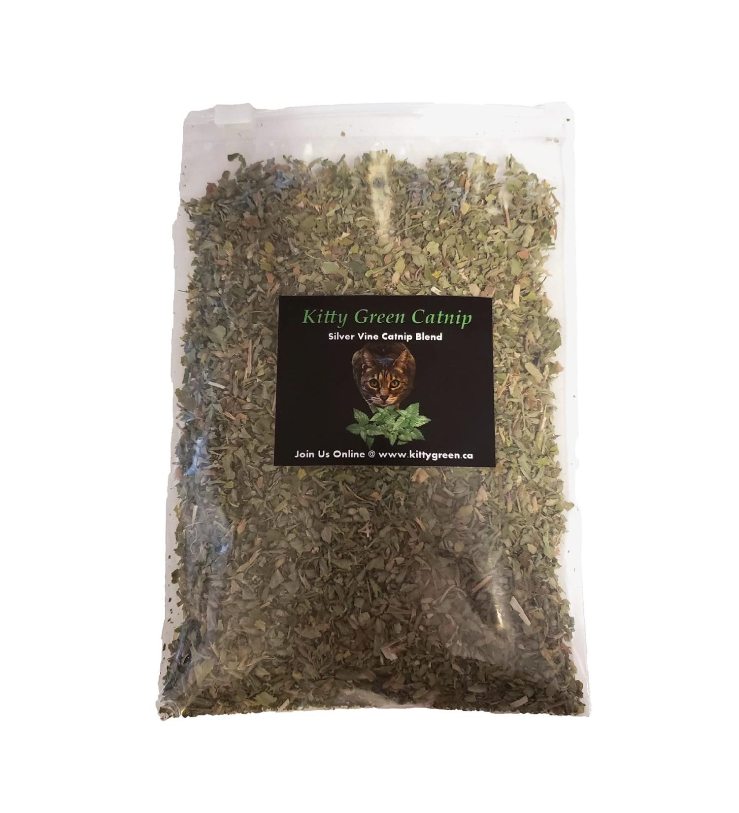 Catnip with Silvervine by Kitty Green Grown in North America - 1 Full OZ in a Resealable Zipper Bag. | Cat Nip | Cat Supplies | - Buy Online on GoSupps.com