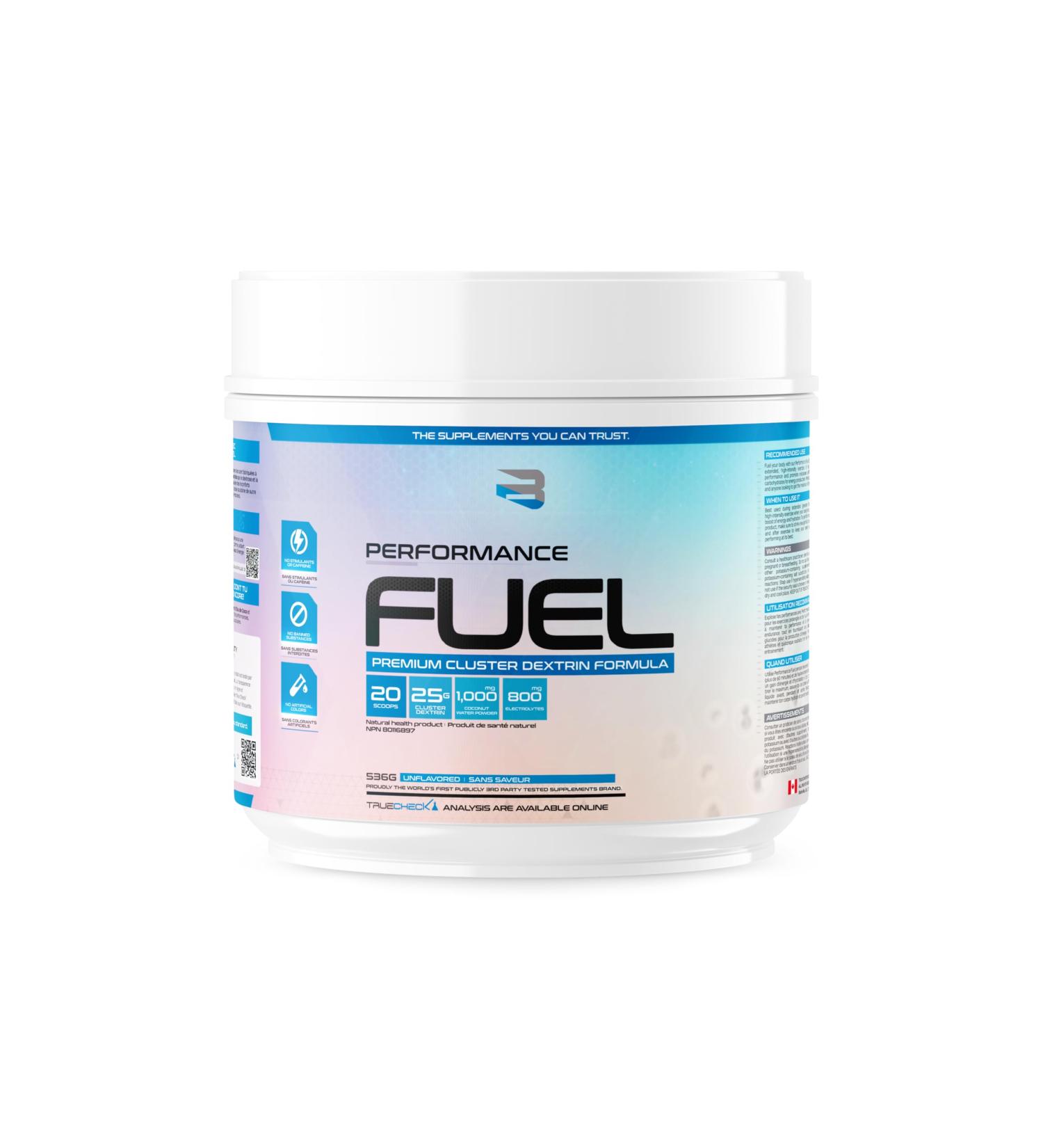 Believe Supplements Performance Fuel- Ultimate Sports Performance Supplement - 25g Cluster Dextrin for Enhanced Performance & Recovery - Electrolytes & Coconut Water for Optimal Hydration - Boost Your Athletic Potential Now! (Unflavored)