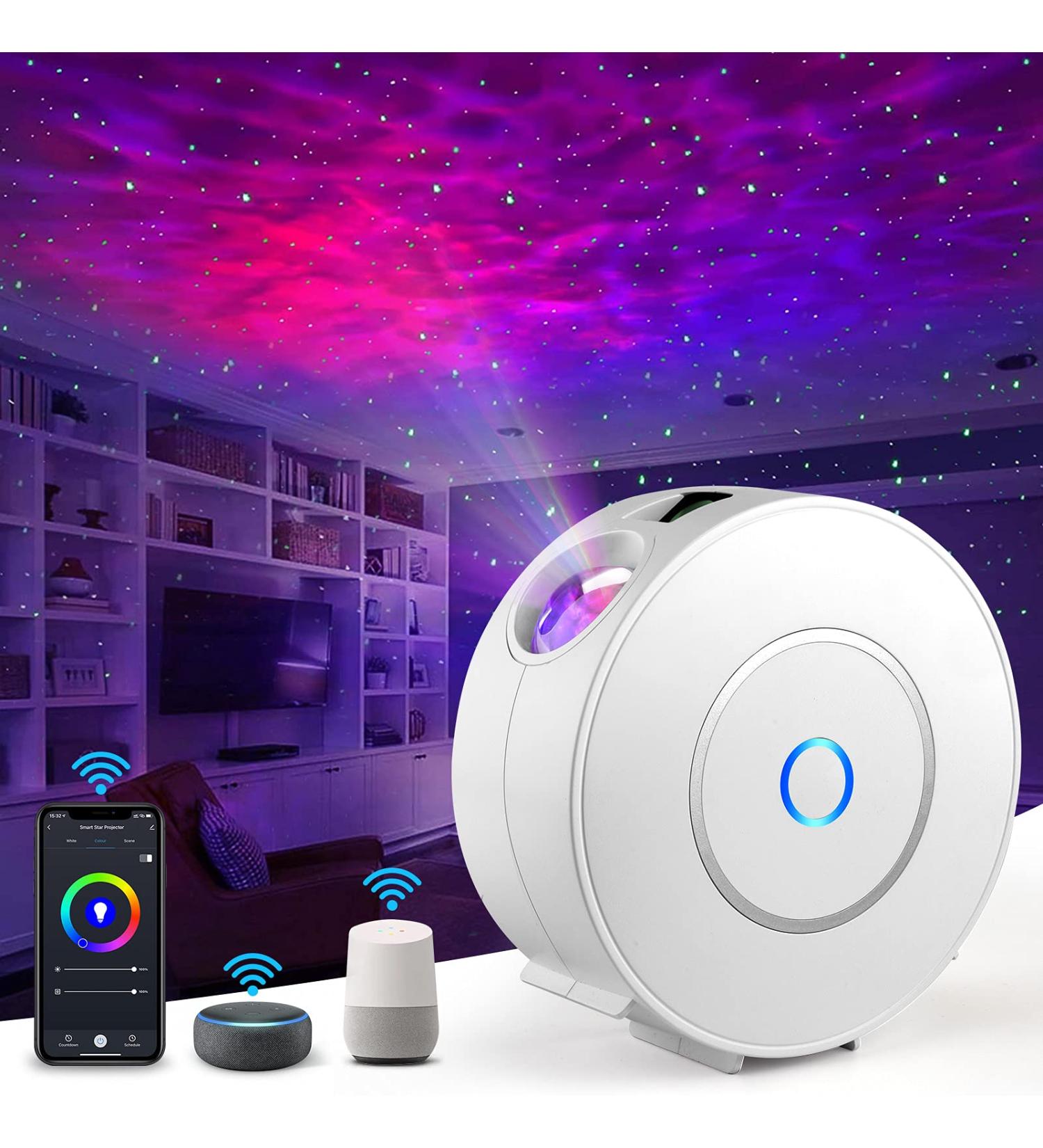 Buy NIGECUE LED Smart Star Projector | 3D Galaxy Home Projector with App & Voice Control | Works with Alexa & Google Assistant | Perfect for Kids' Bedrooms & Home Cinema - Buy Online on GoSupps.com