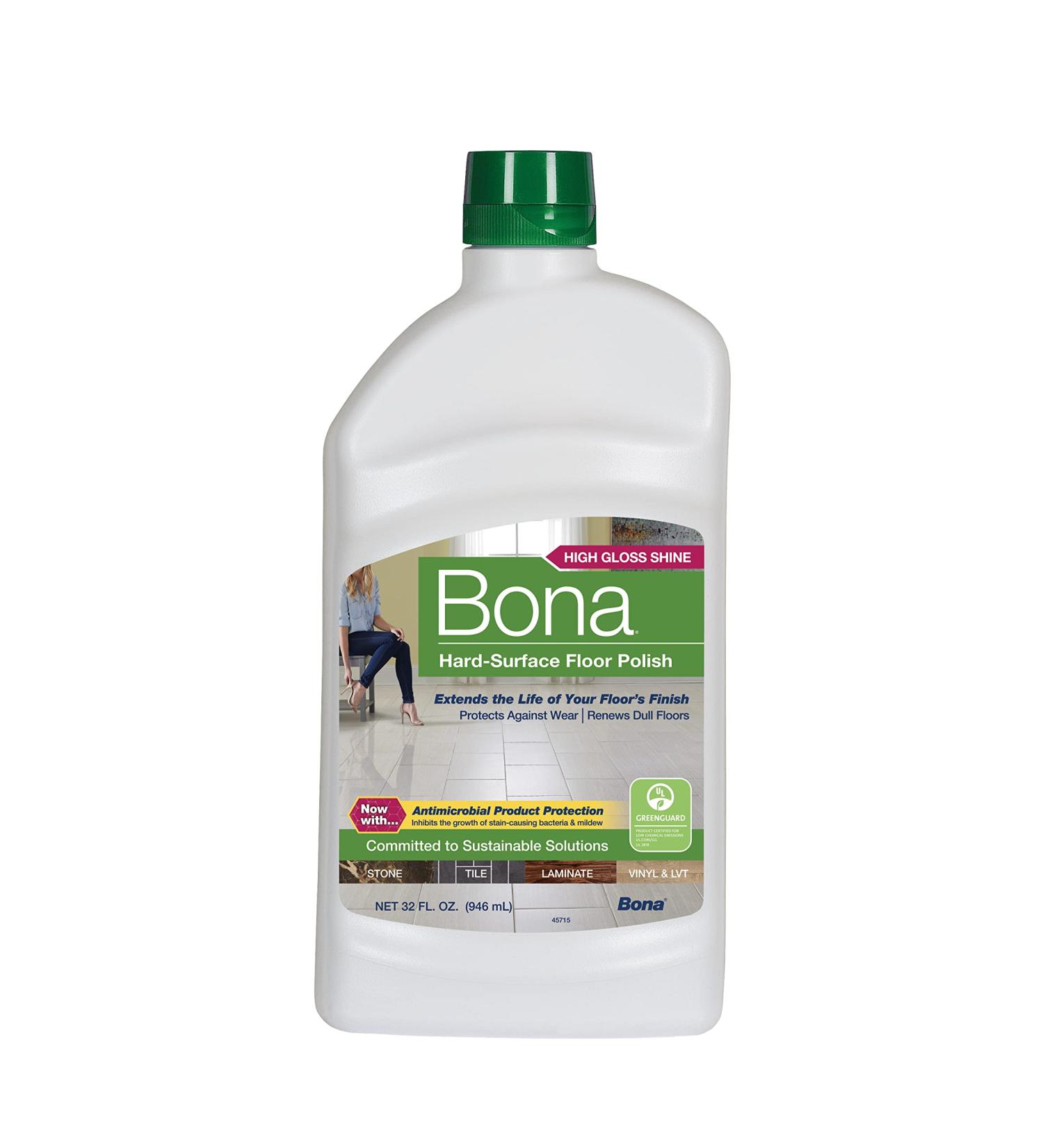 Bona High Gloss Hard-Surface Floor Polish for Stone, Tile, Laminate, Vinyl LVT/LVP - 32 Fl Oz - Buy Online on GoSupps.com