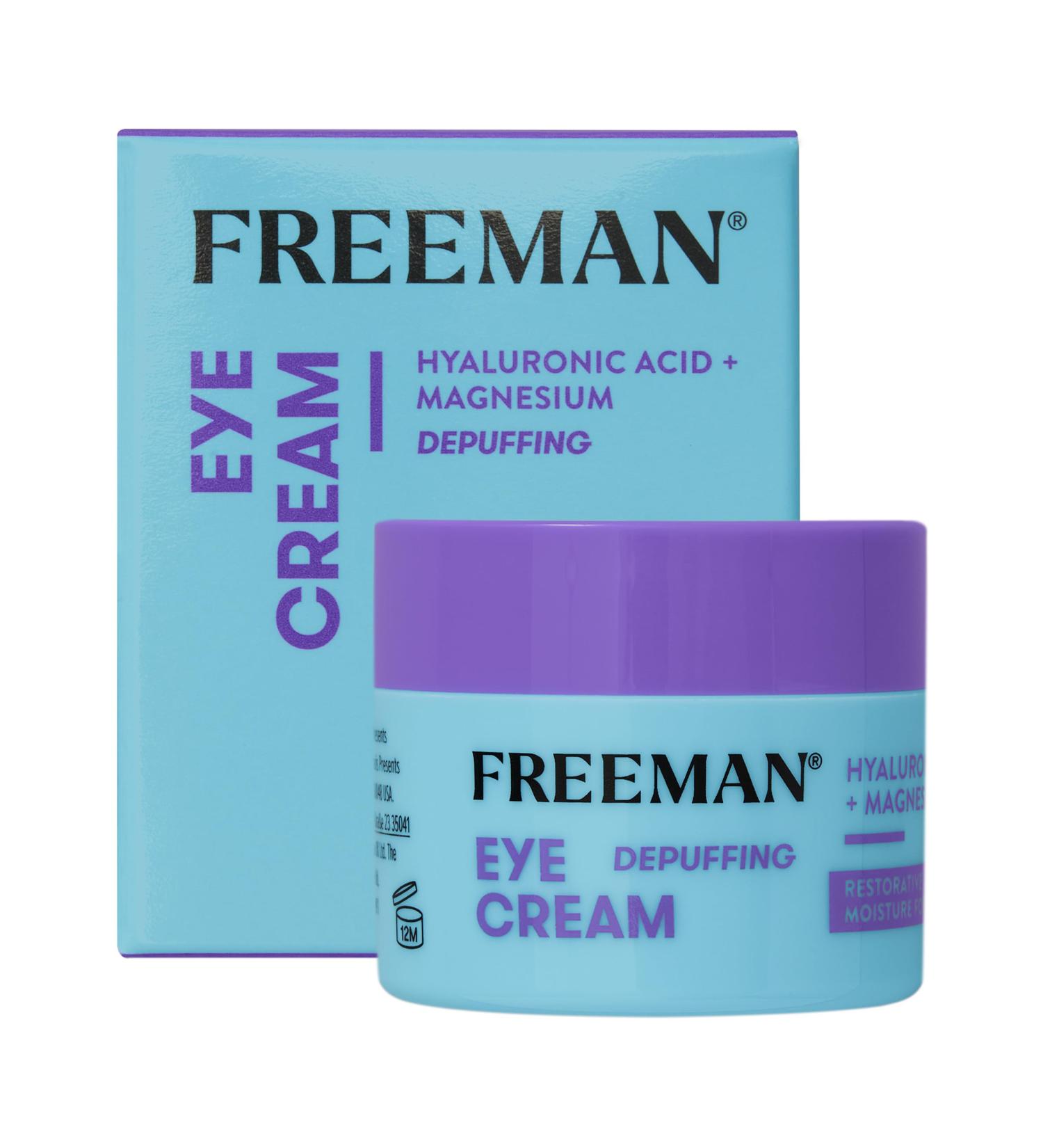 Freeman Restorative Eye Cream - Moisturizing & Depuffing Treatment for Dull Eyes | Brightens Undereye with Magnesium & Hyaluronic Acid | 0.5 fl. oz - Buy Online on GoSupps.com