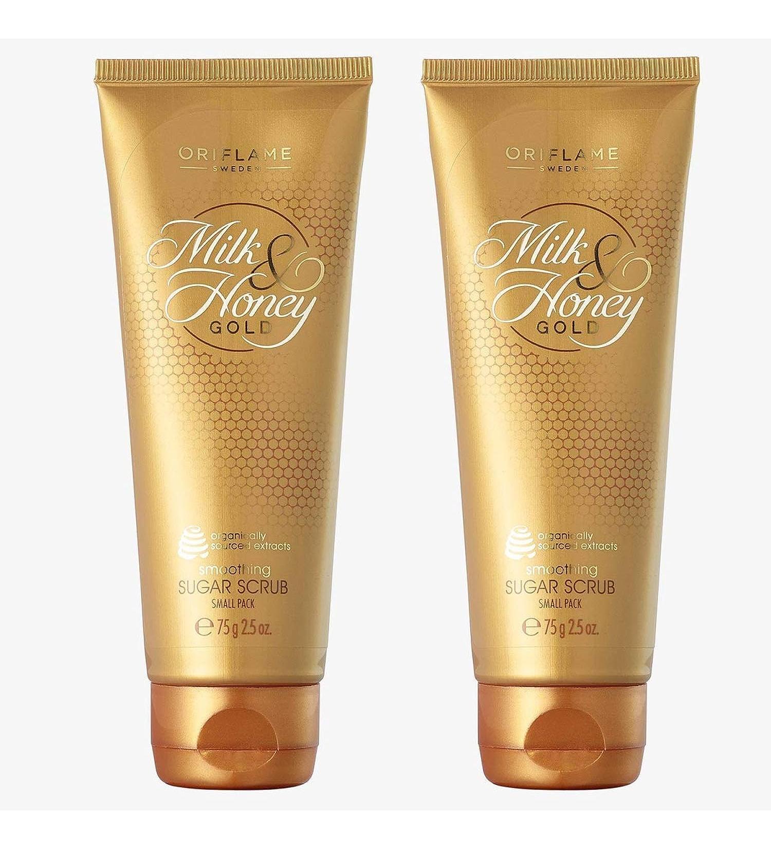 Oriflame MILK & HONEY GOLD Smoothing Sugar Scrub Small Pack 75 ml set of 2