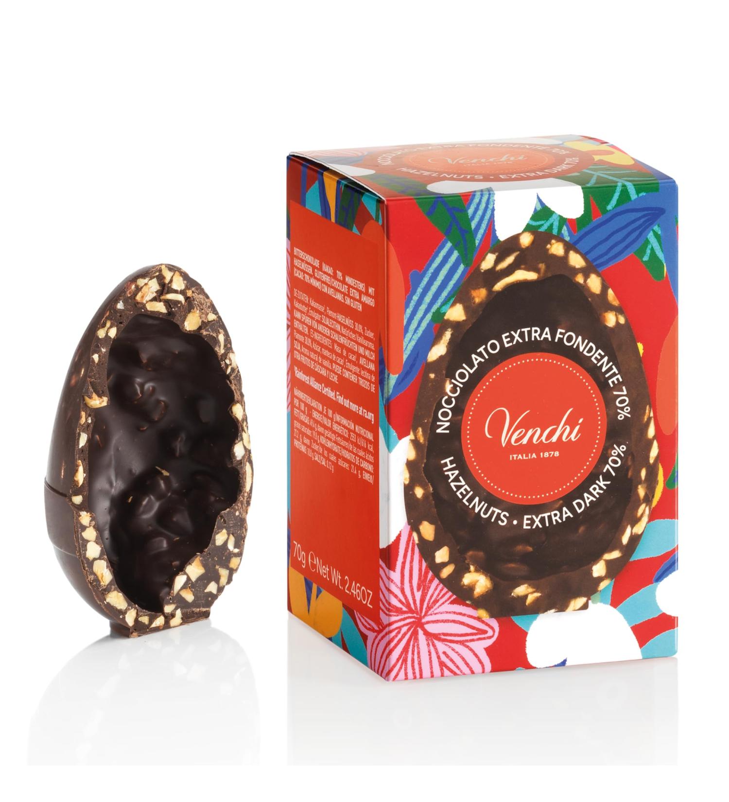 Venchi - uf Mignon au Chocolat Noir Noiset 70% 70 Gr avec de Gros clats de "Noisettes du Pi mont" Sans Gluten Collection de P ques Venchi Id e Cadeau - Buy Online on GoSupps.com