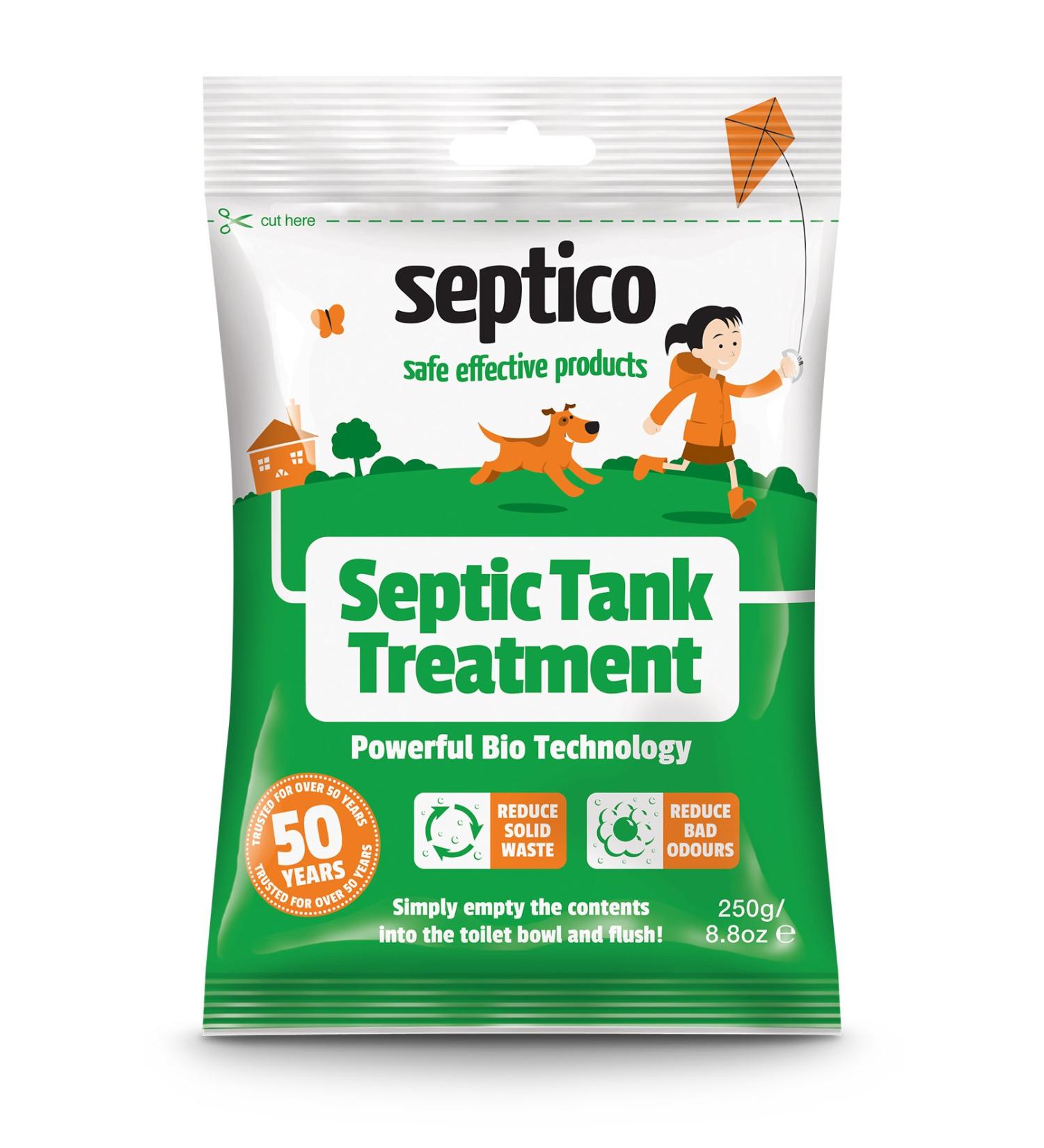 Septico Septic Tank Treatment Natural-Trusted Over 50 Years 250g Highly Effective 250g Highly Effective Natural - Trusted Over 50 Years