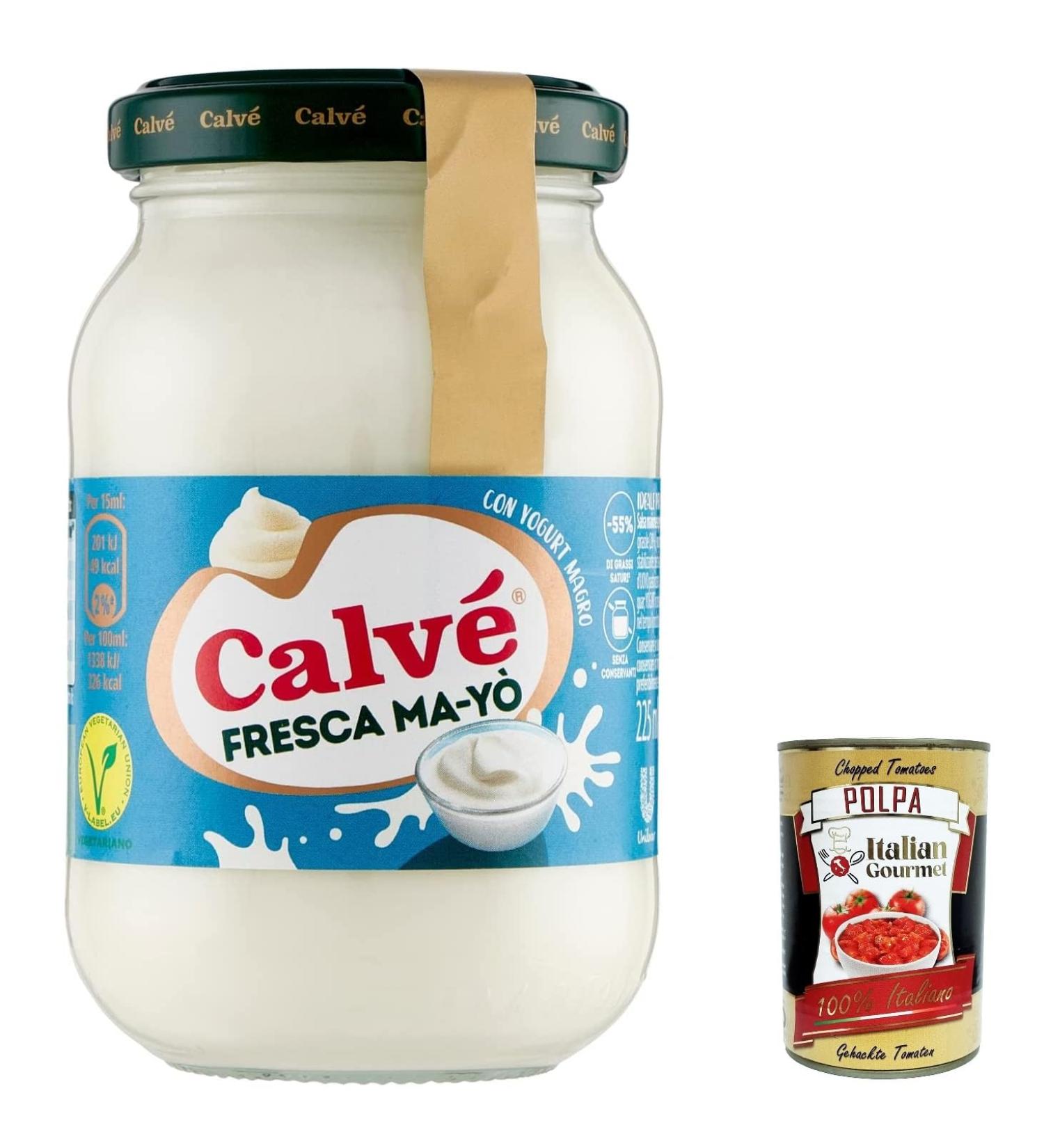 Calv Maionese Fresca Ma-Y 6 x yogurts without fat and 55% less fat* ideal for rice salads cold potatoes and large salads without fat - Buy Online on GoSupps.com