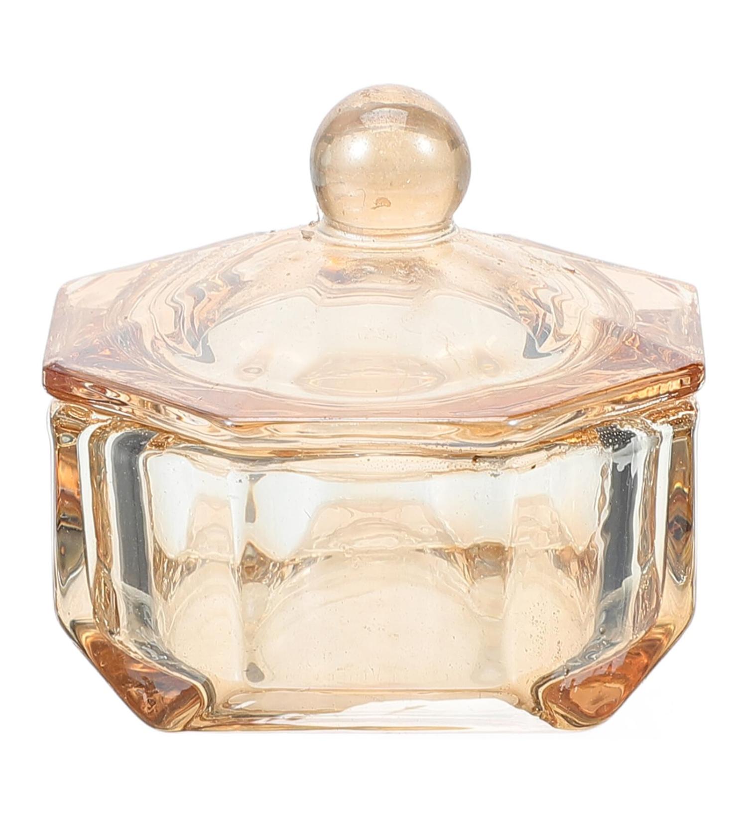 Beavorty Nail Art Acrylic Liquid Powder Glass Dappen Dish Nail Crystal Bowl with Lid Nail Art Brush Washing Container for Nail Art Manicure Care Tools - Buy Online on GoSupps.com