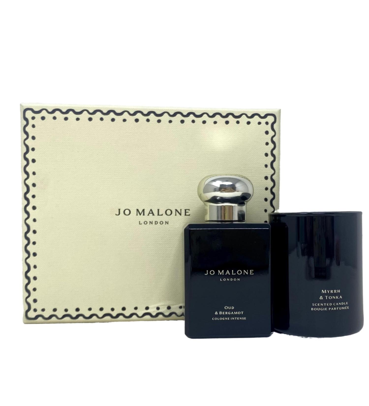 Jo Malone London Cologne Intense Essentials Duo - Oud & Bergamot Cologne Intense & Myrrh & Tonka Travel Candle - Buy Online on GoSupps.com