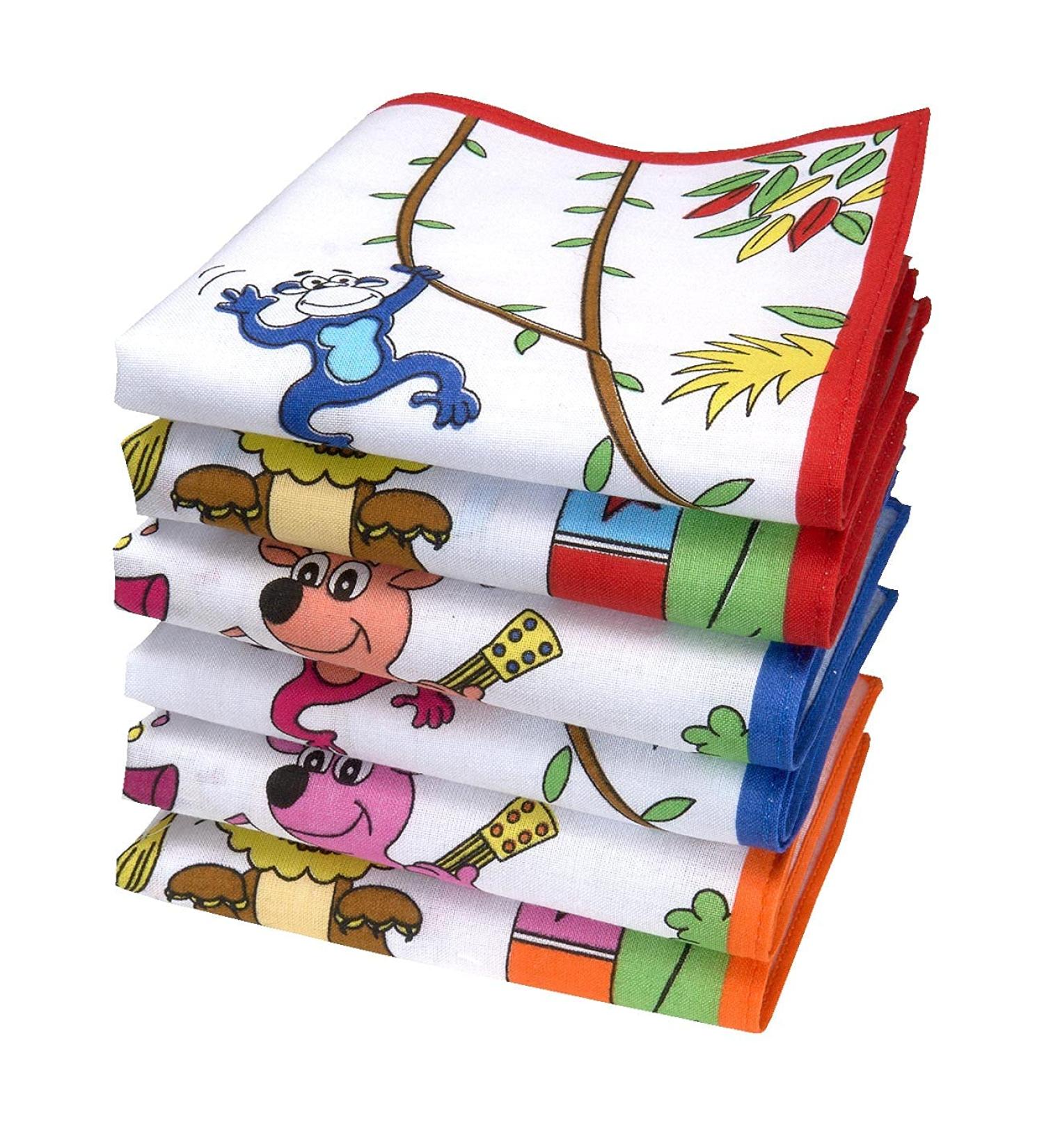 Merrysquare Bambino Child Handkerchiefs - 100% Cotton - 6 Pack - 10.5 Square - Buy Online on GoSupps.com